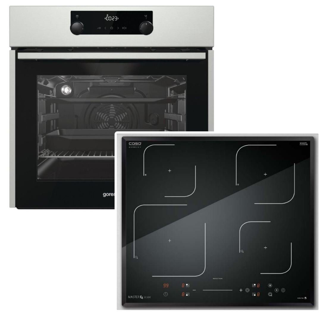 keenberk Backofen-Set Herdset Gorenje Einbau-Backofen mit Caso ...