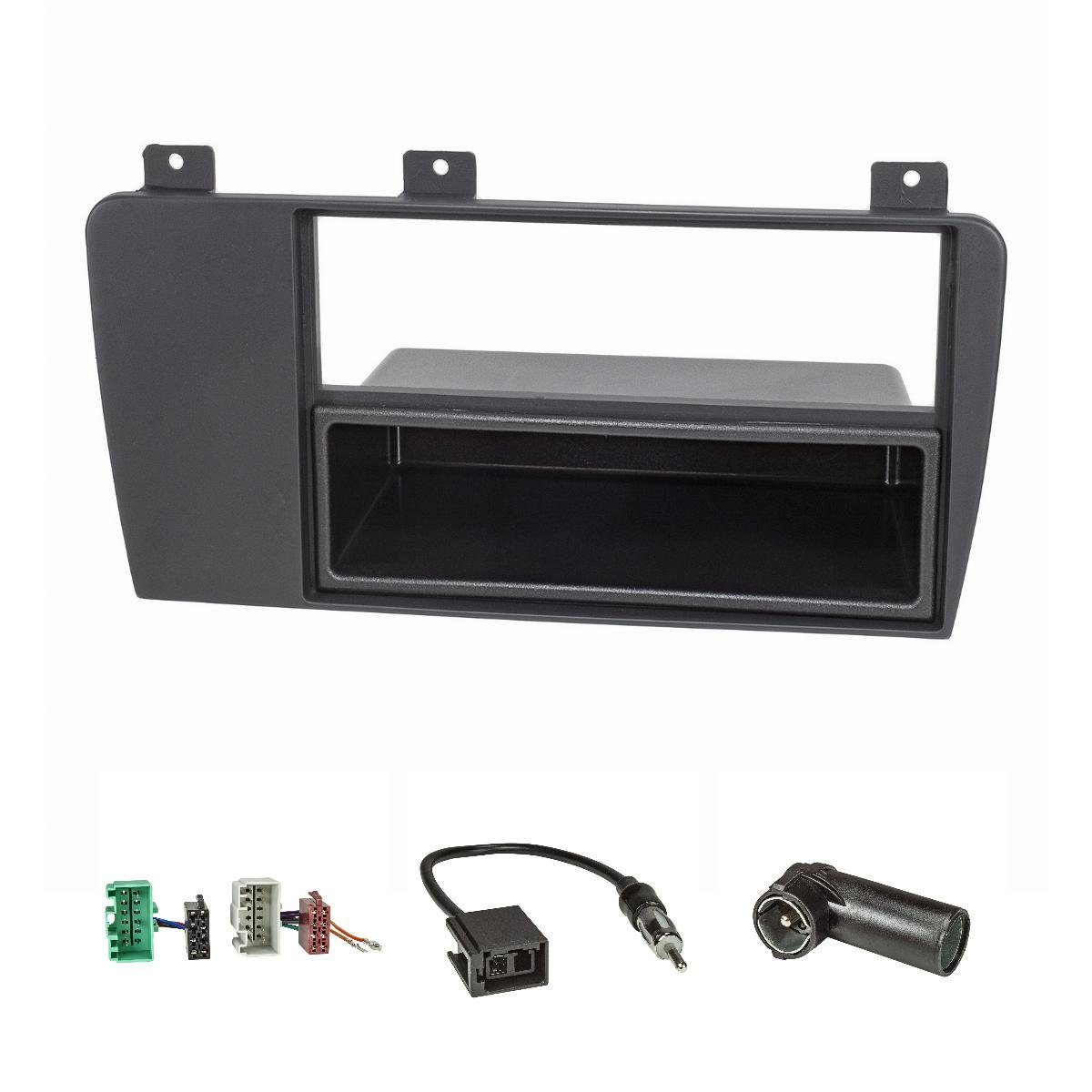 Radioblende Set passt für Volvo S60 P24 XC70 P2 V70 P26 anthrazit-schw Autoradio