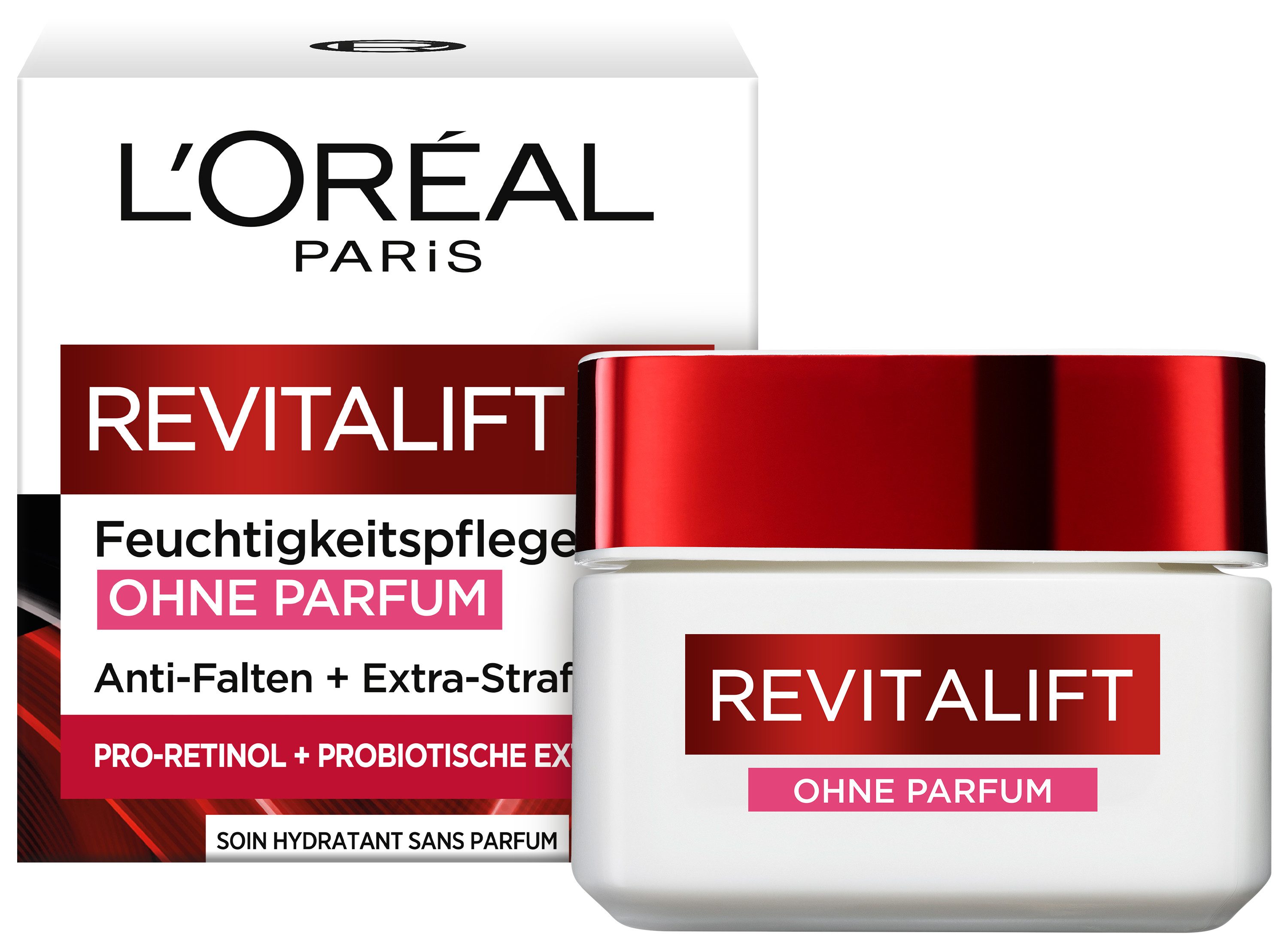 L'ORÉAL PARIS Feuchtigkeitscreme REVITALIFT KLASSIK OHNE PARFUM, für sensitive Haut, ohne Parfüm und Alkohol, mildert Falten