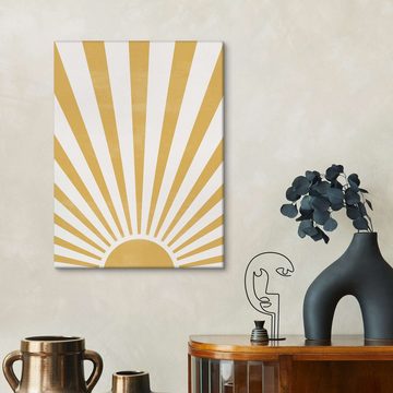Posterlounge Leinwandbild Olga Telnova, Minimalistische Sonne, Wohnzimmer Boho Illustration