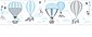 anna wand Lampenschirm »Hot Air Balloons - hellblau/grau - Ø 40 cm, Höhe 34 cm - Lampe Kinderzimmer«, Bild 2