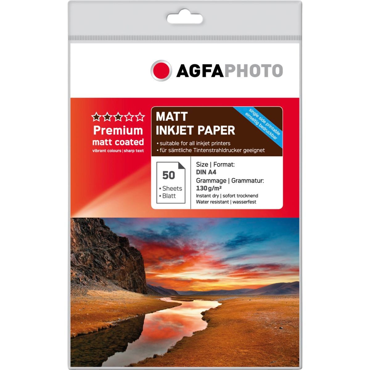 AgfaPhoto Druckerpapier Premium Matt Coated 130 g A 4 50 Blatt