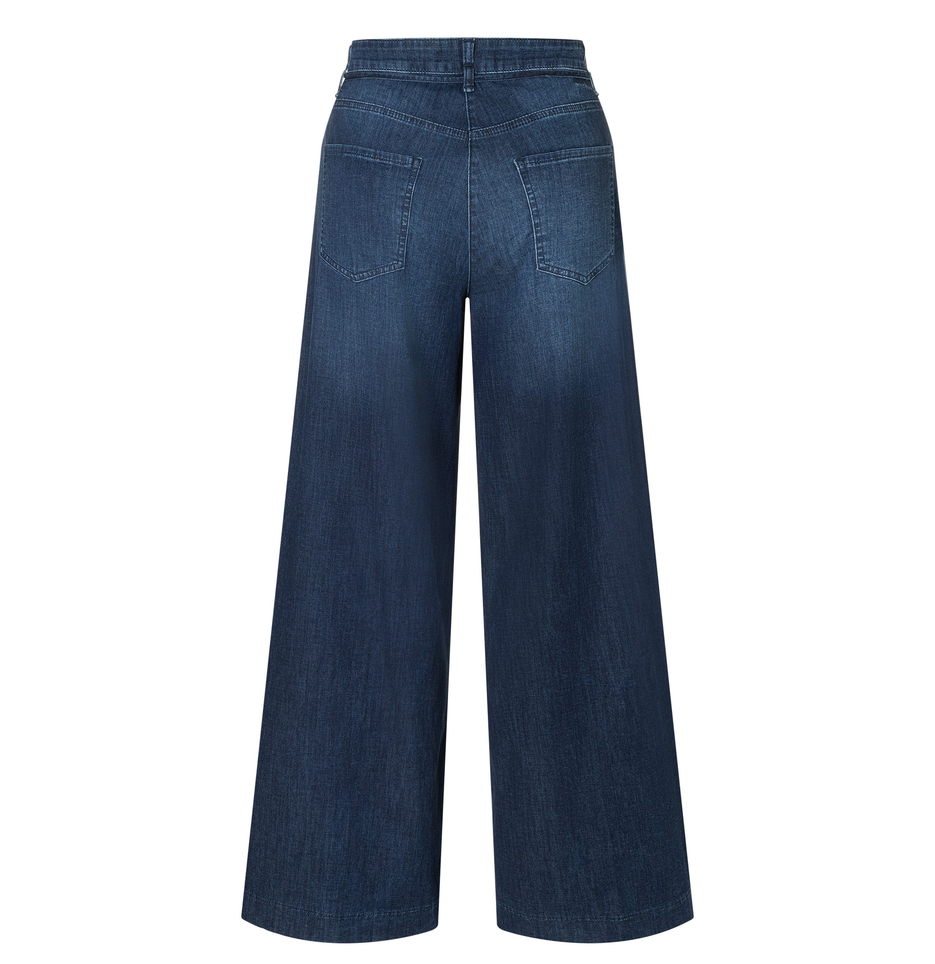 MAC Weite Jeans WENDY mit Denim-Binde-Gürtel