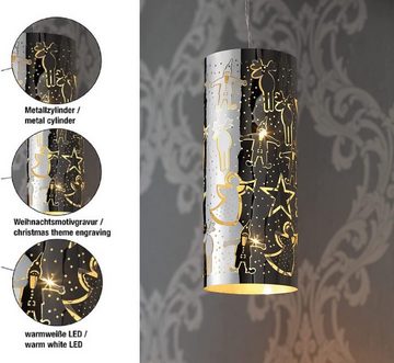 Hellum LED-Dekofigur LED-Lampe mit Weihnachtsmotiven 5 BS warmweiß