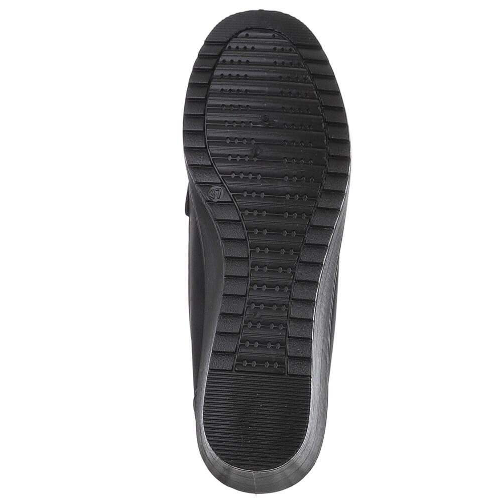 Ital-Design Elegante Slipper für Komfort und Stil Slipper (89092007) Keilabsatz/Wedge Mokassins in Schwarz