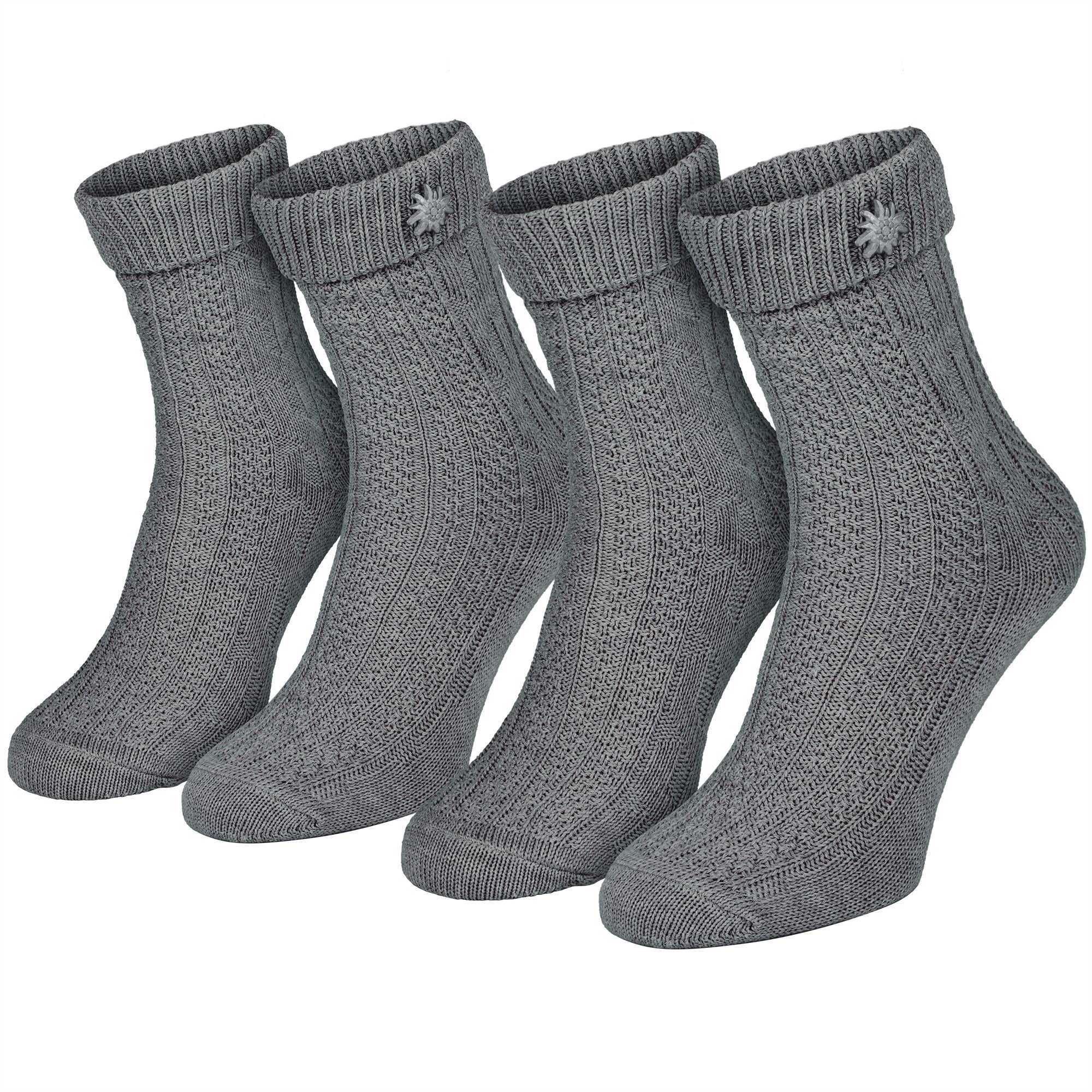 Black Snake Trachtensocken Trachtensocken Schoppersocken 2 Paar mit Zopfmuster (2-Paar) Klassische Trachtensocken mit traditionellem Zopfmuster