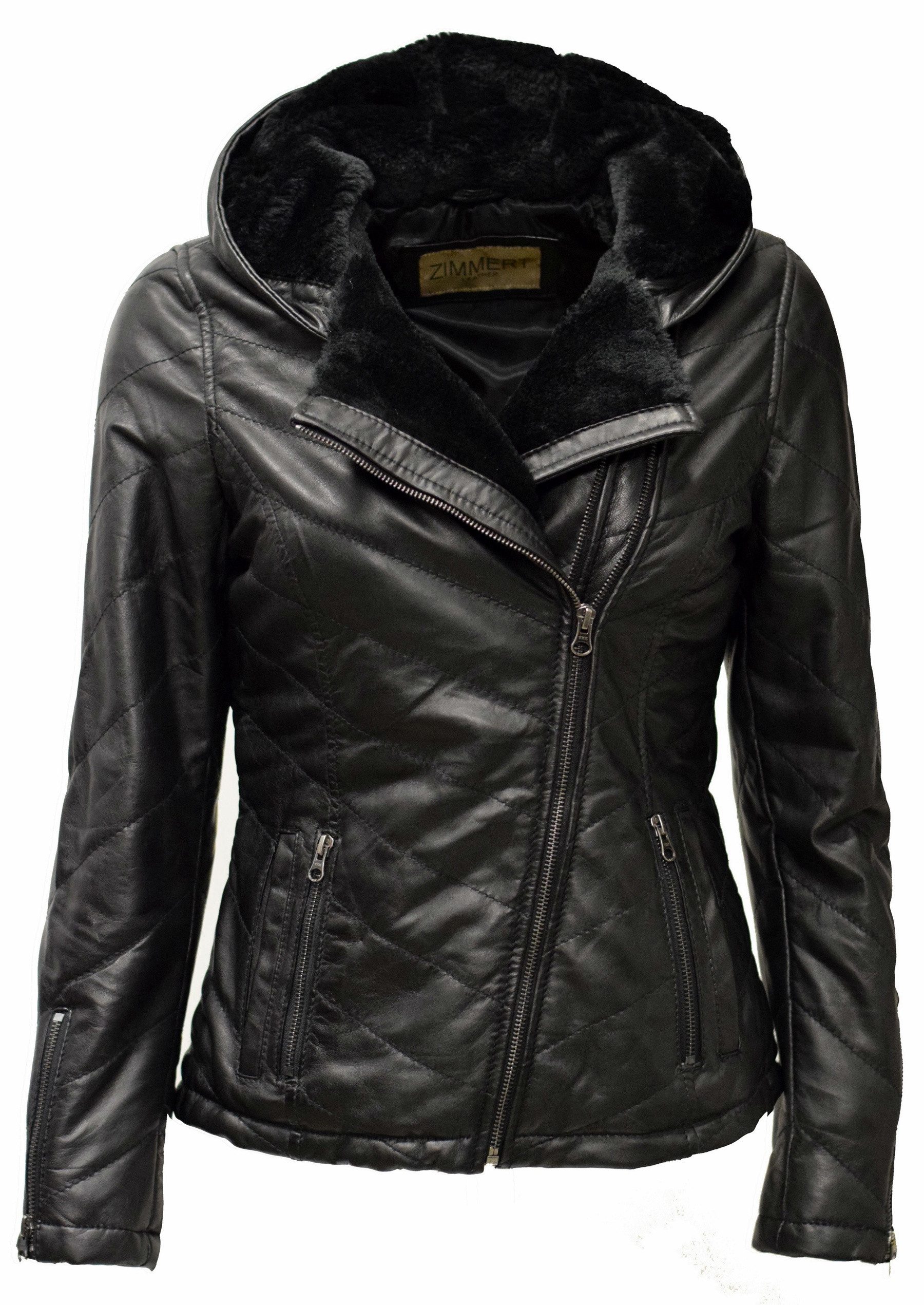 Zimmert Leather Lederjacke Britney Stepp-Lederjacke weichem Leder, Kapuze, günstig online kaufen