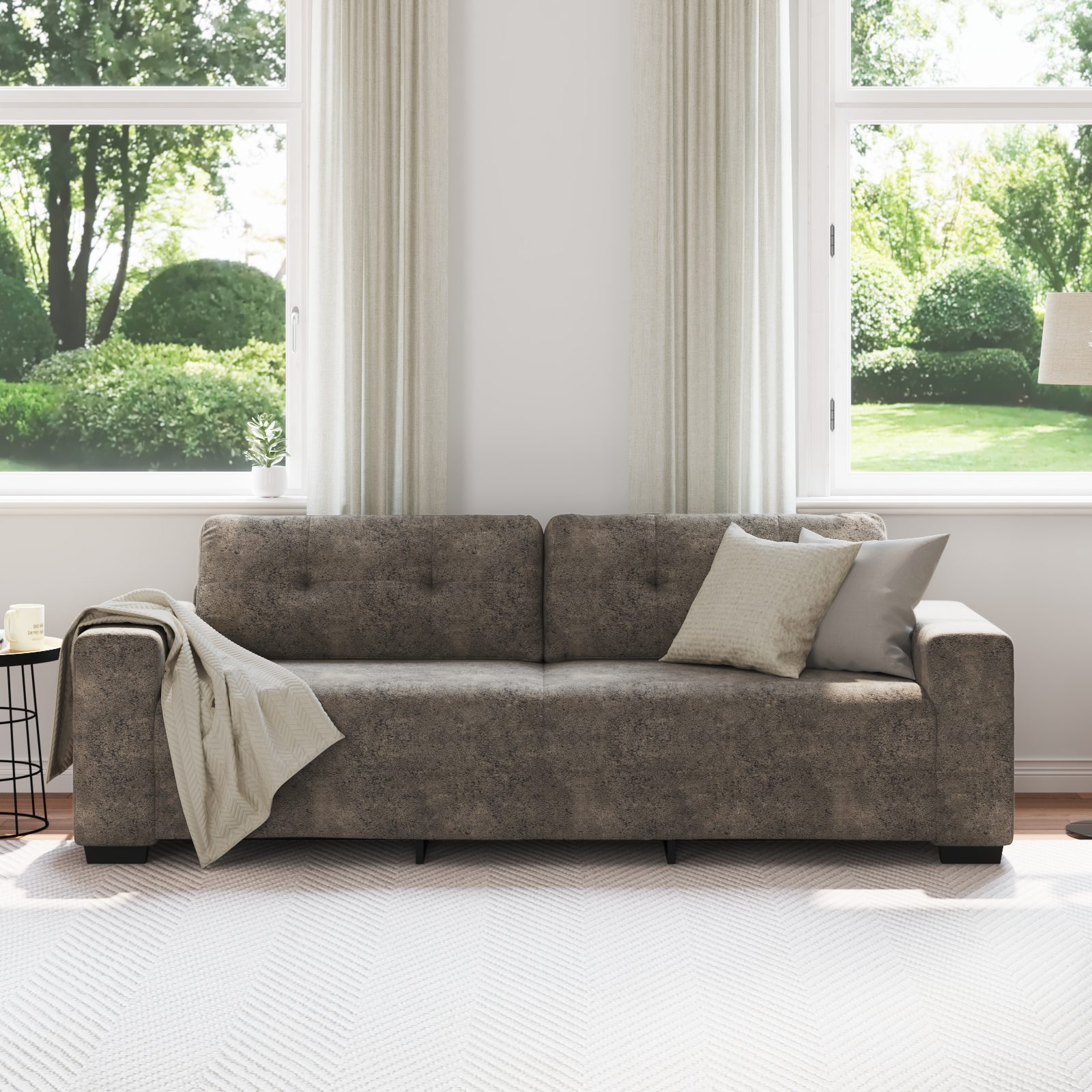 vidaXL Sofa Sofa 3-Sitzer Dunkelgrau 180 günstig online kaufen