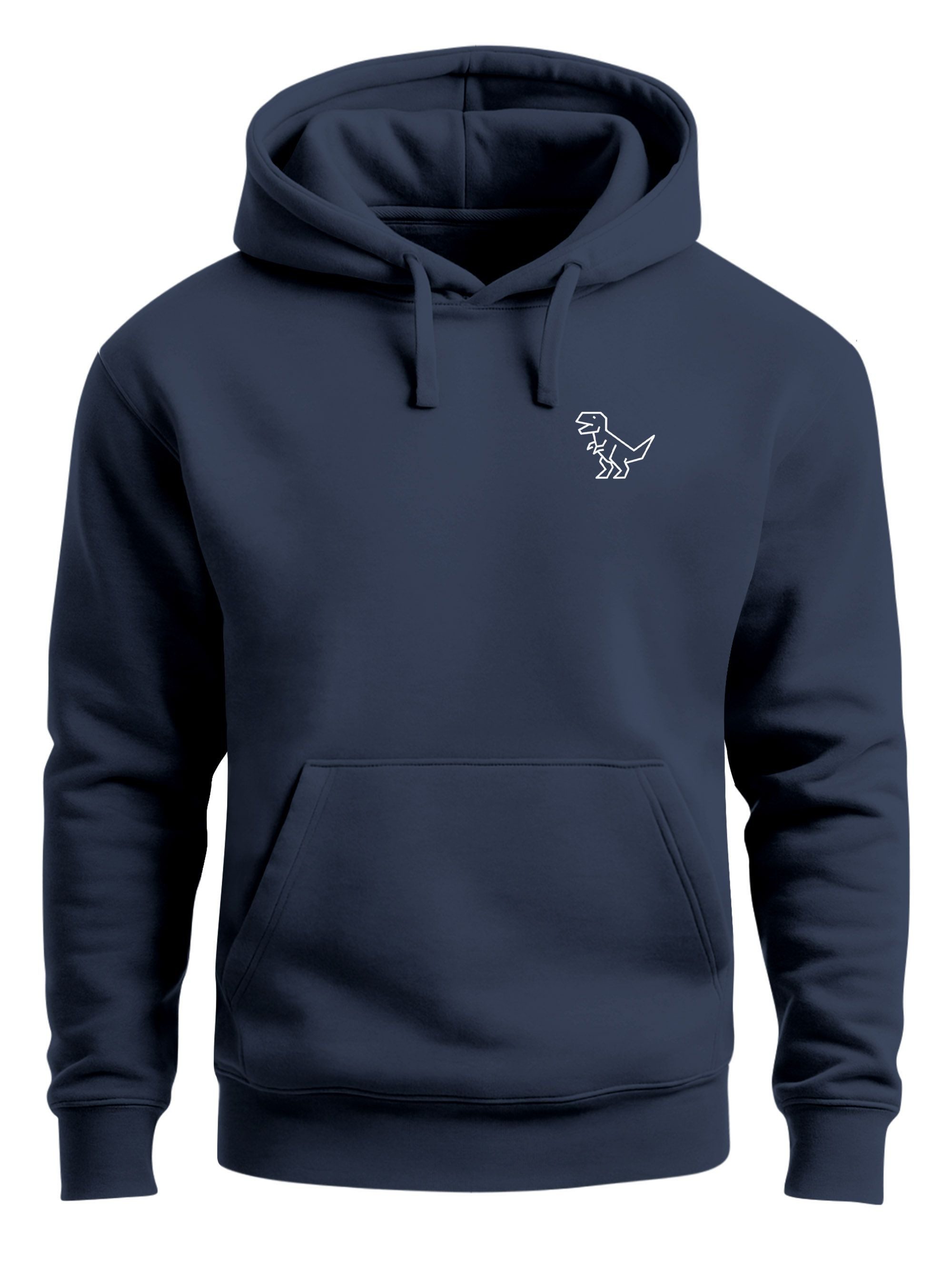 Hoodie Hoodie Herren Print Aufdruck Minimal Dino Kapuzenpullover mit
