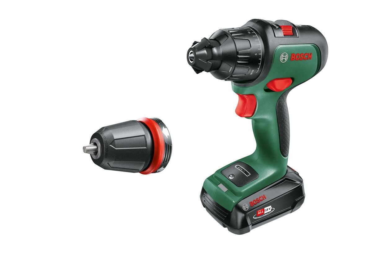 Bosch Home & Garden Akku-Bohrhammer AdvancedImpact 18, 18 V, max. 1350 U/min, (Set, 7-tlg., 1x Ladegerät AL 1820 CV, 2x Akkupacks PBA 18 V 1,5 Ah W-A), inkl. 2  – Bild 4 von 4