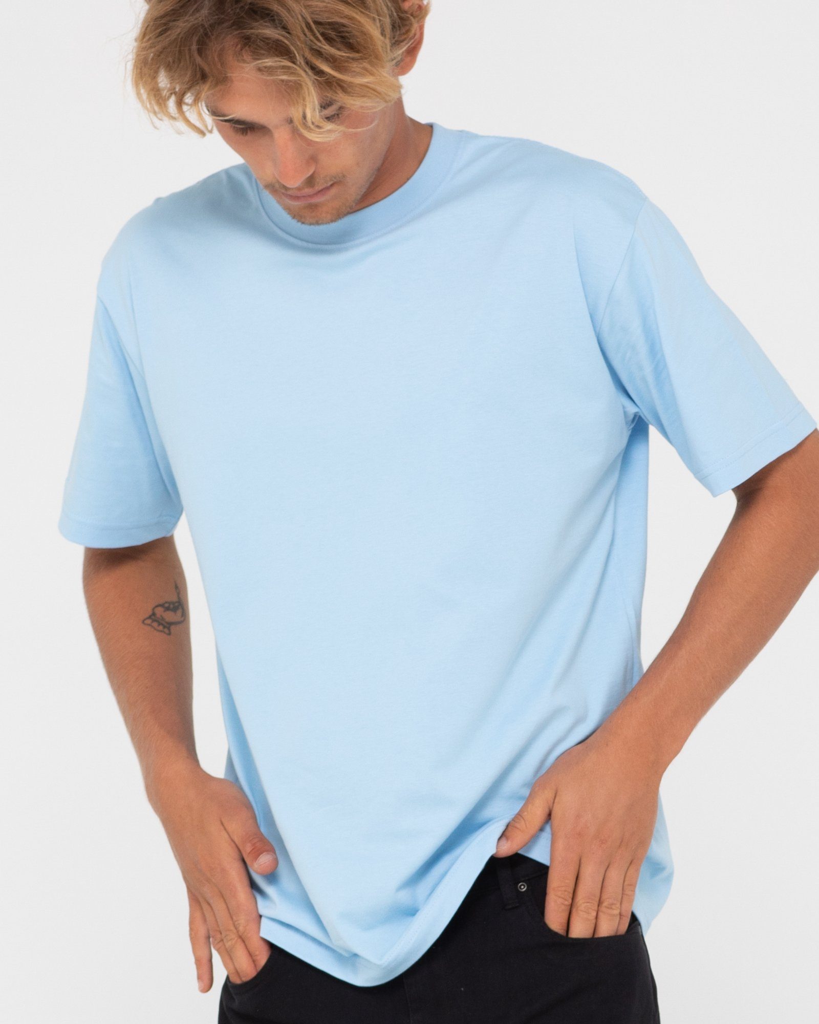 Rusty T-Shirt DELUXE BLANK BLUE PASTEL S/S TEE