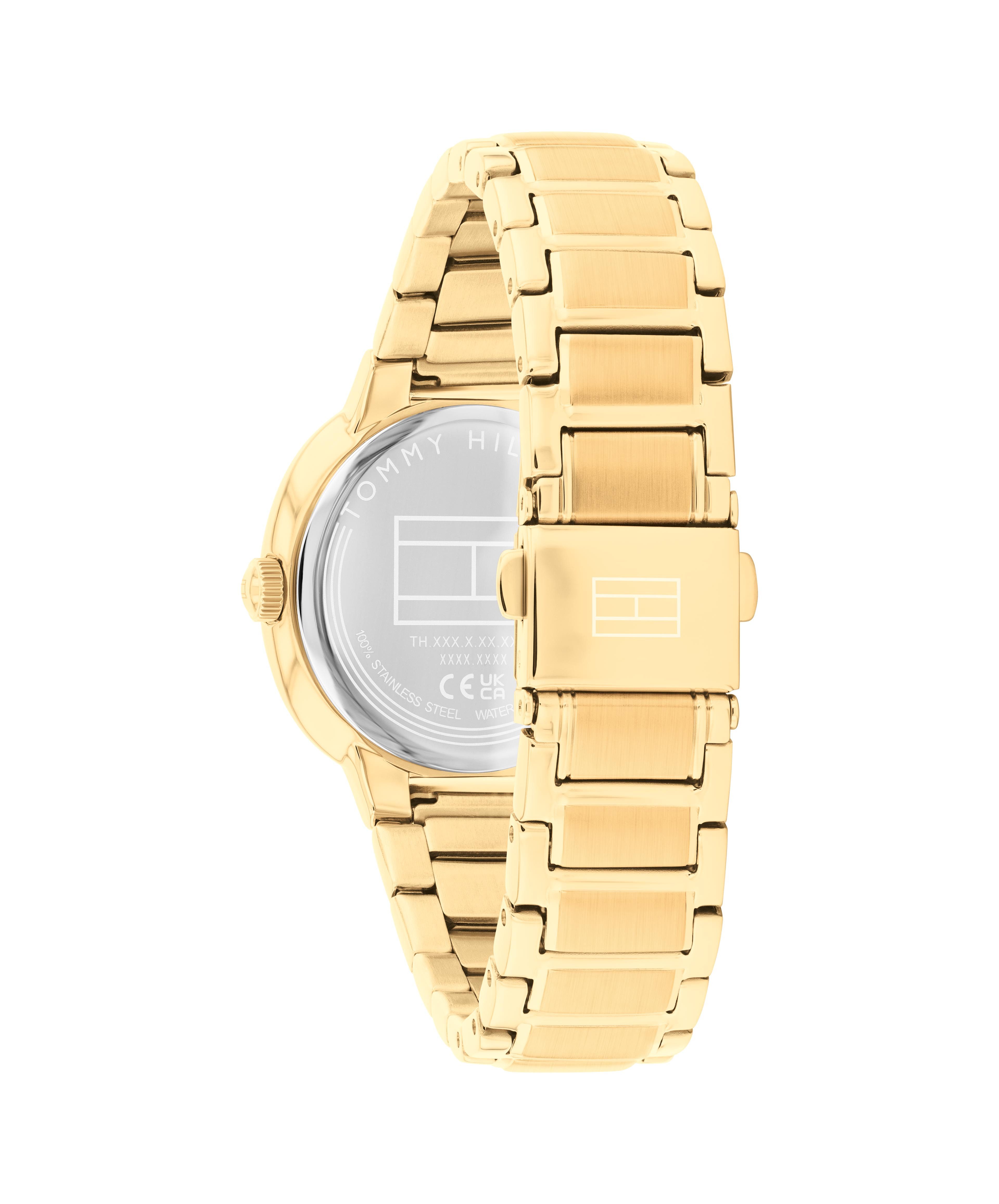 Tommy Hilfiger Quarzuhr SAVANNAH 1782900, Armbanduhr, Damenuhr, Edelstahlarmband, analog, Glassteine