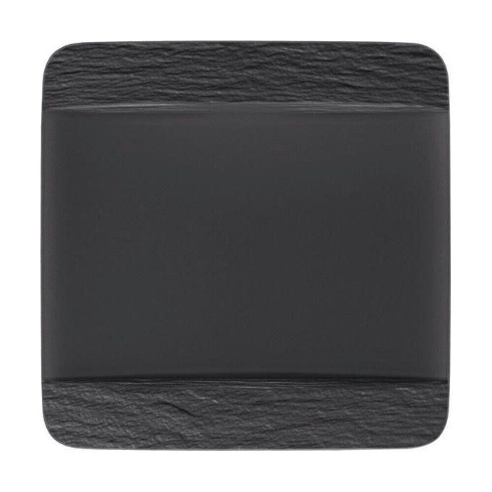 Villeroy & Boch Speiseteller Speiseteller 28x28 cm Manufacture Rock, (1 St), Speiseteller, 28,00cm, Premium Porcelain, schwarz