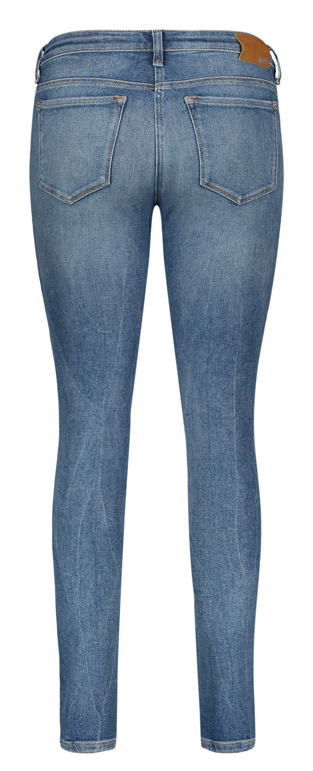 Damen Jeans MAC Stretch-Jeans MAC SKINNY mid blue patched wash 5996-90-0312L