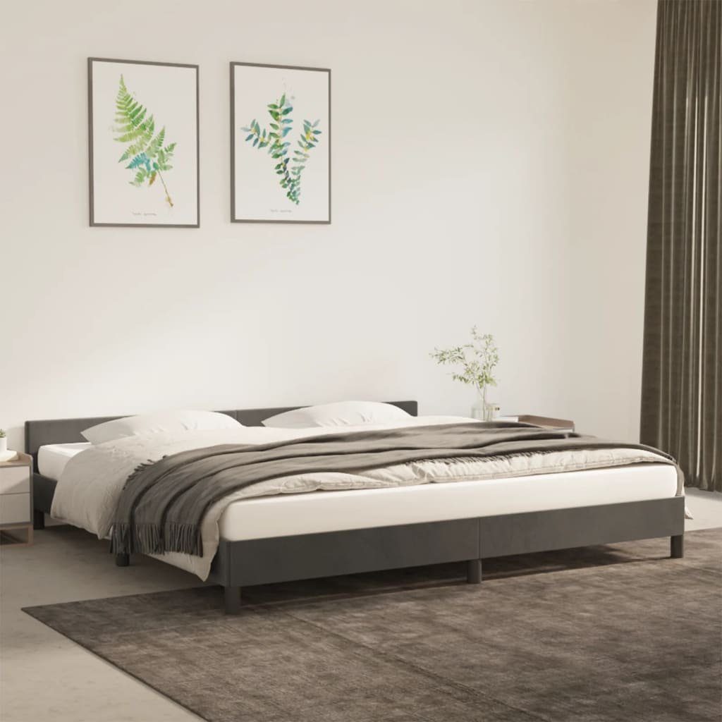 furnicato Bettgestell ohne Matratze Dunkelgrau 200x200 günstig online kaufen