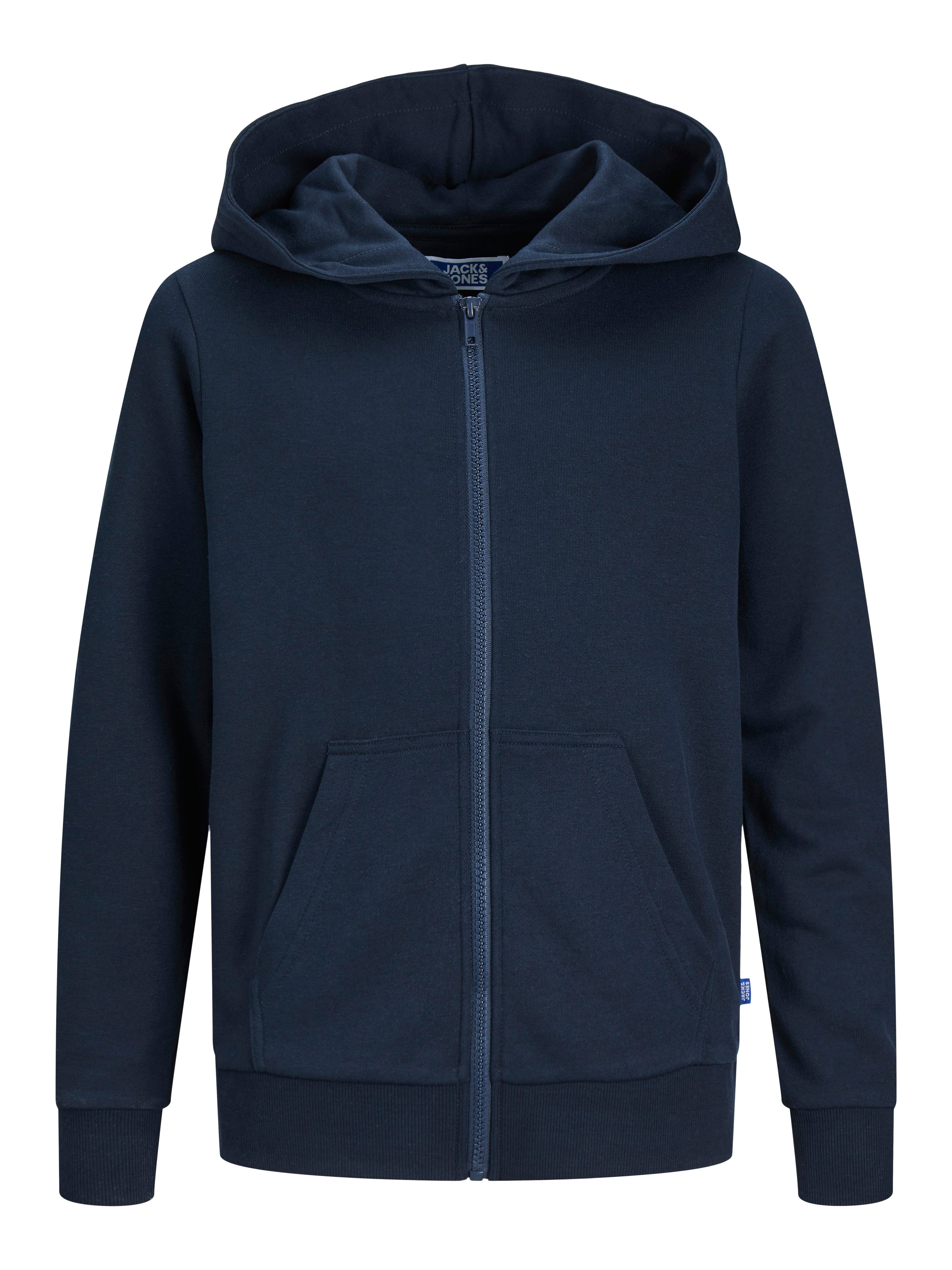 Jack & Jones Junior Sweatjacke JJEBRADLEY kombinierbar, mit Kapuze, pflegeleicht unifarben, casual, regular fit, Sweatware, Kapuze