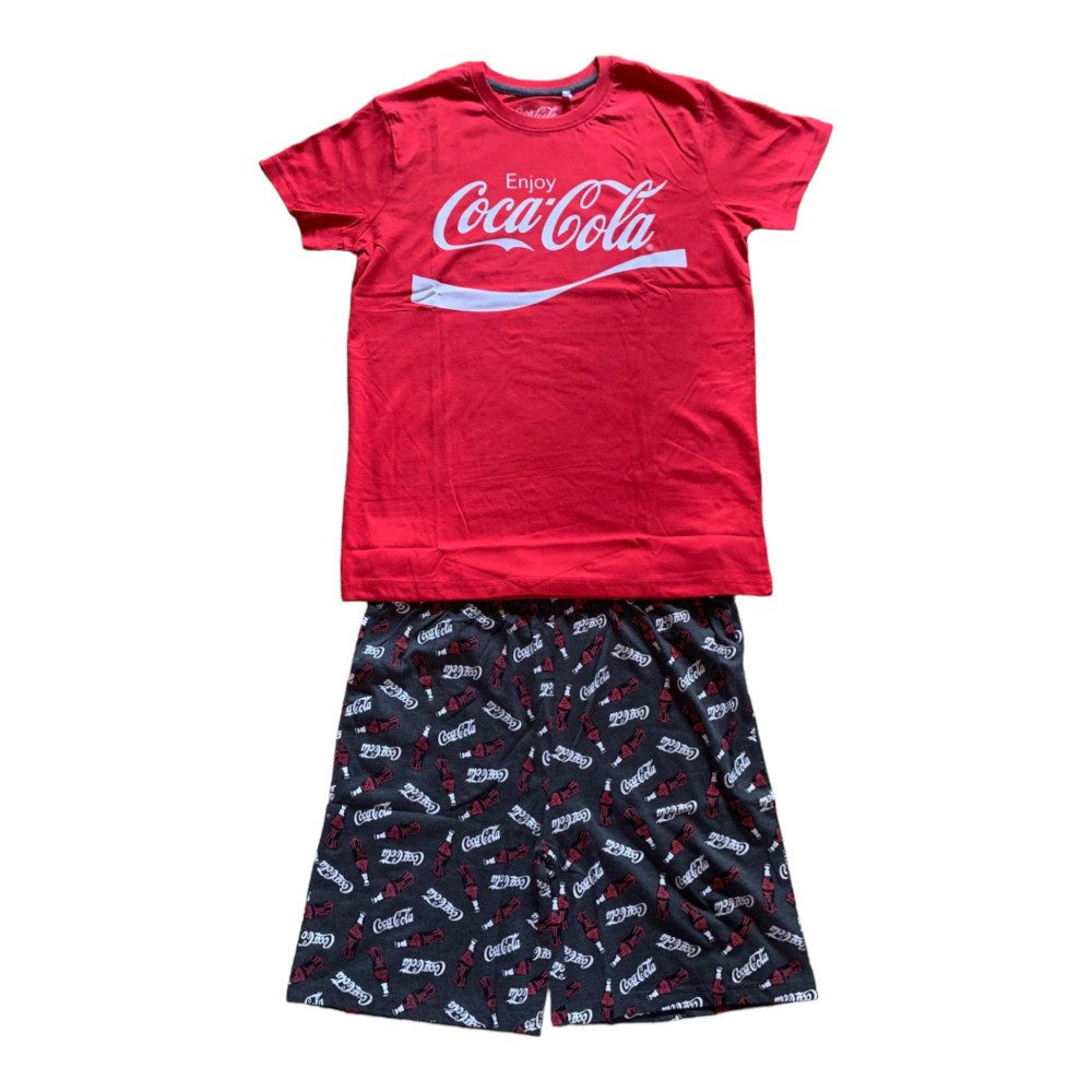 COCA COLA Schlafanzug Kurzer Schlafanzug für Mädchen, Coca Cola Motiv, Größen 134-164