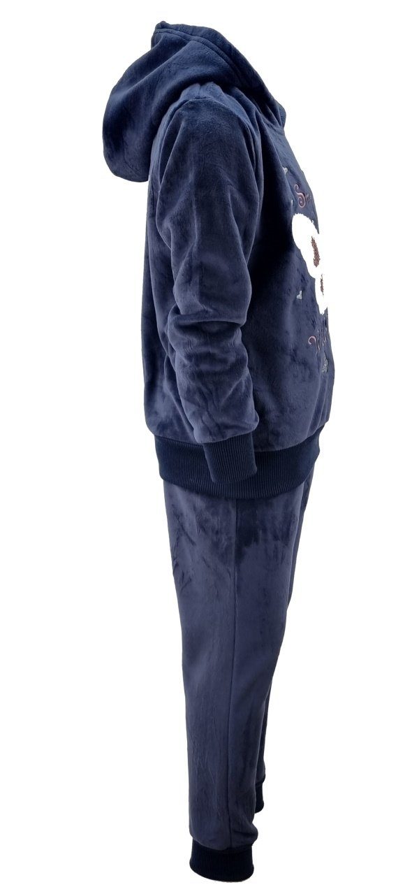 Girls Fashion Jogging Suit Velour Sweatshirt Leisure Set Hooded Pullover + Jogging Pants, MF277