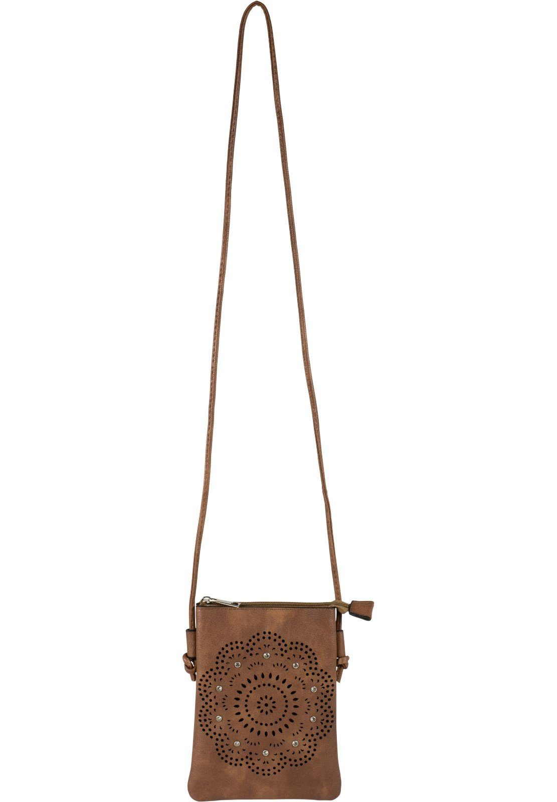 styleBREAKER Mini Bag Mini Umhängetasche Blumen Cutout und Strass (1-tlg) günstig online kaufen