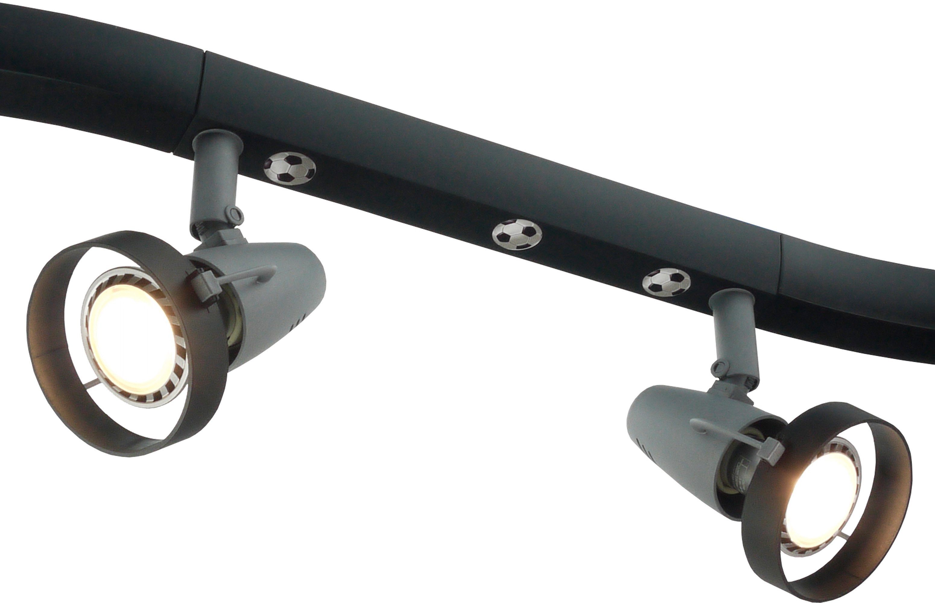 niermann Deckenleuchte Fußball, Kinderlampe, Strahlerleiste Fußball, Kinderzimmer