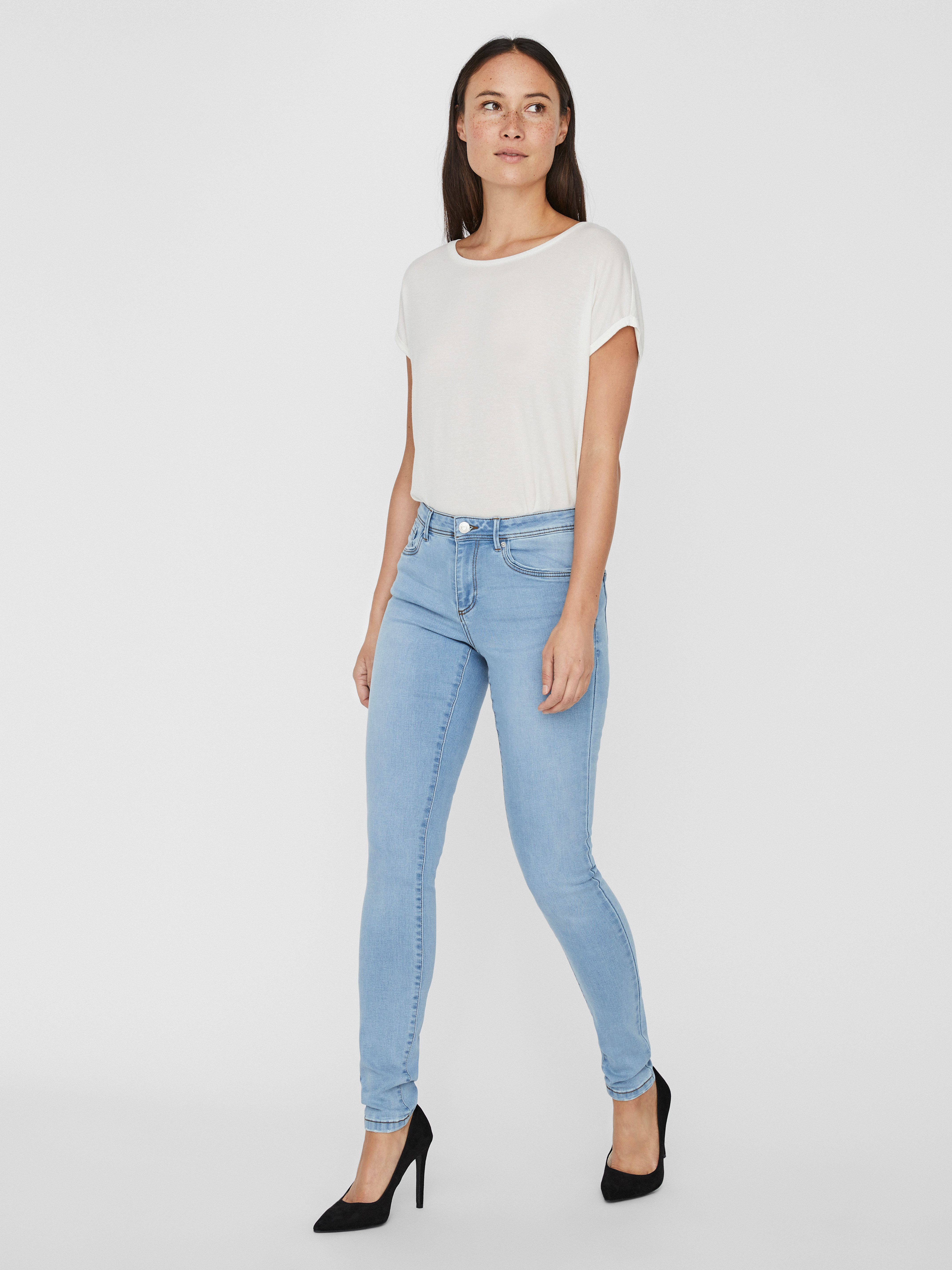 Vero Moda Skinny-fit-Jeans VMTANYA MR S PIPING JEANS VI352 GA NOOS