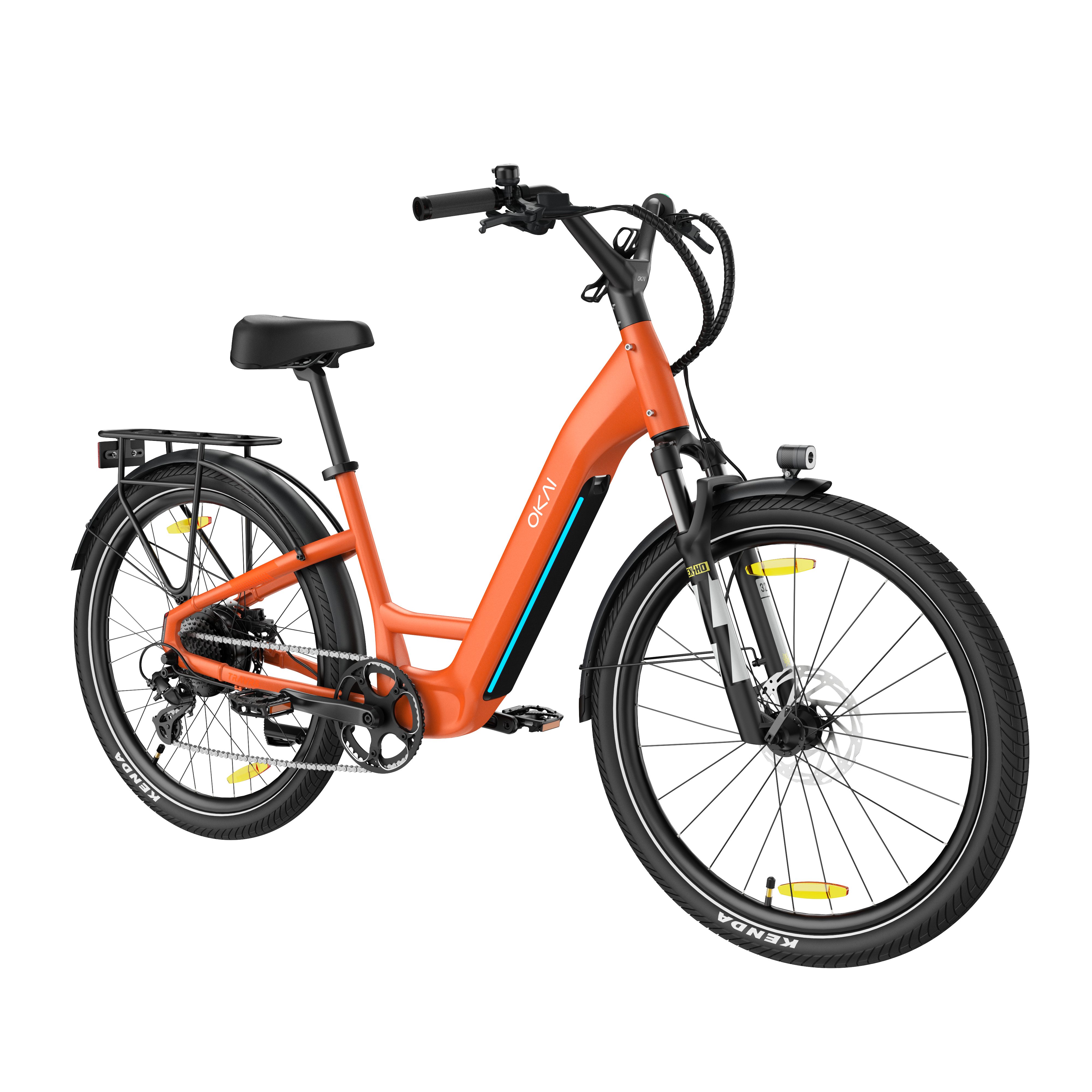 DOTMALL E-Bike Cityrad Damen Herren 27.5*2.4", EB80, 689Wh, 250W Heckmotor,mit Tiefeinstieg