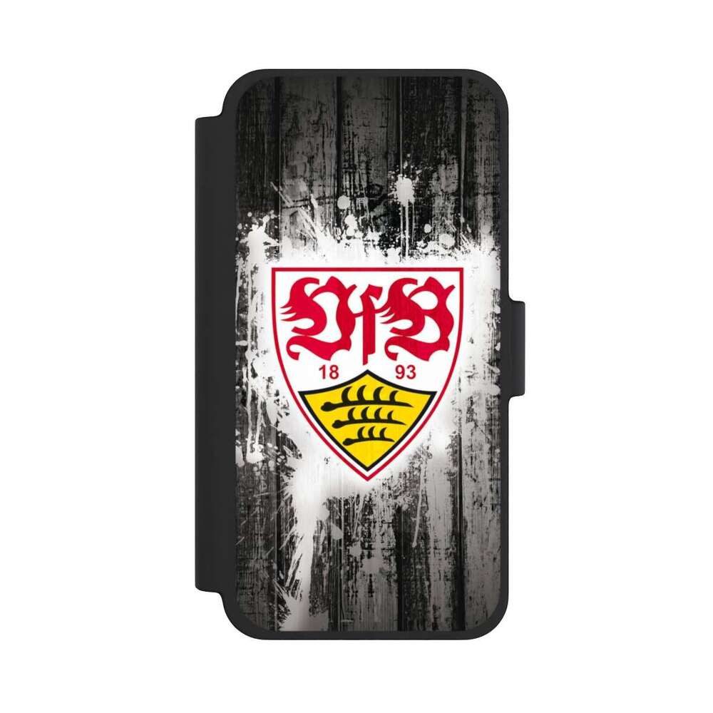 NIVOCASE Handyhülle VfB Stuttgart Offizielles Lizenzprodukt Bundesliga, Apple iPhone 12 mini Klapphülle Handyhülle aus Kunst Leder