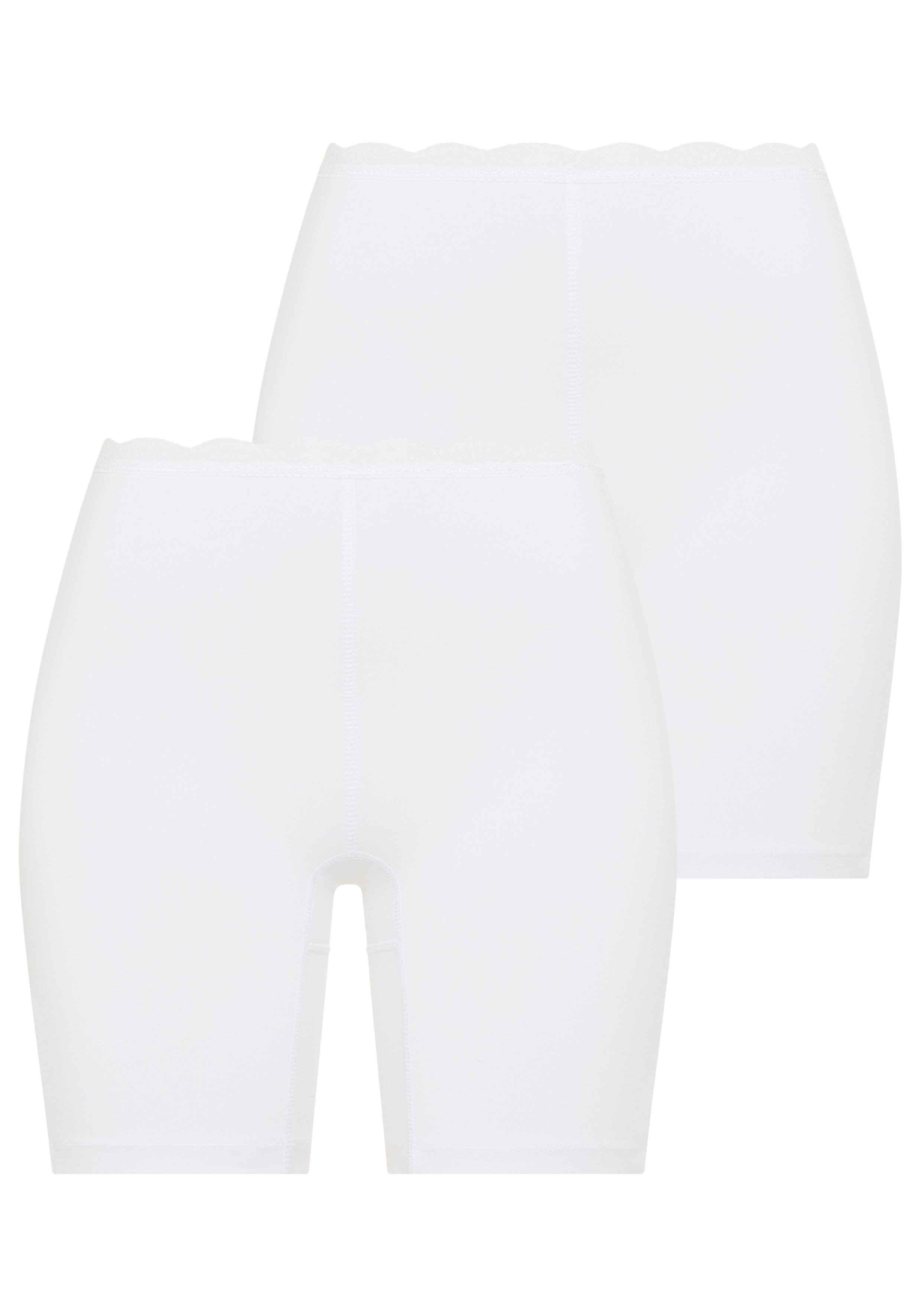 YSABEL MORA Lange Unterhose BASIC COLLECTION COTTON WITH LACE (2er Pack) angenehm weich, Passform gegen Reibung