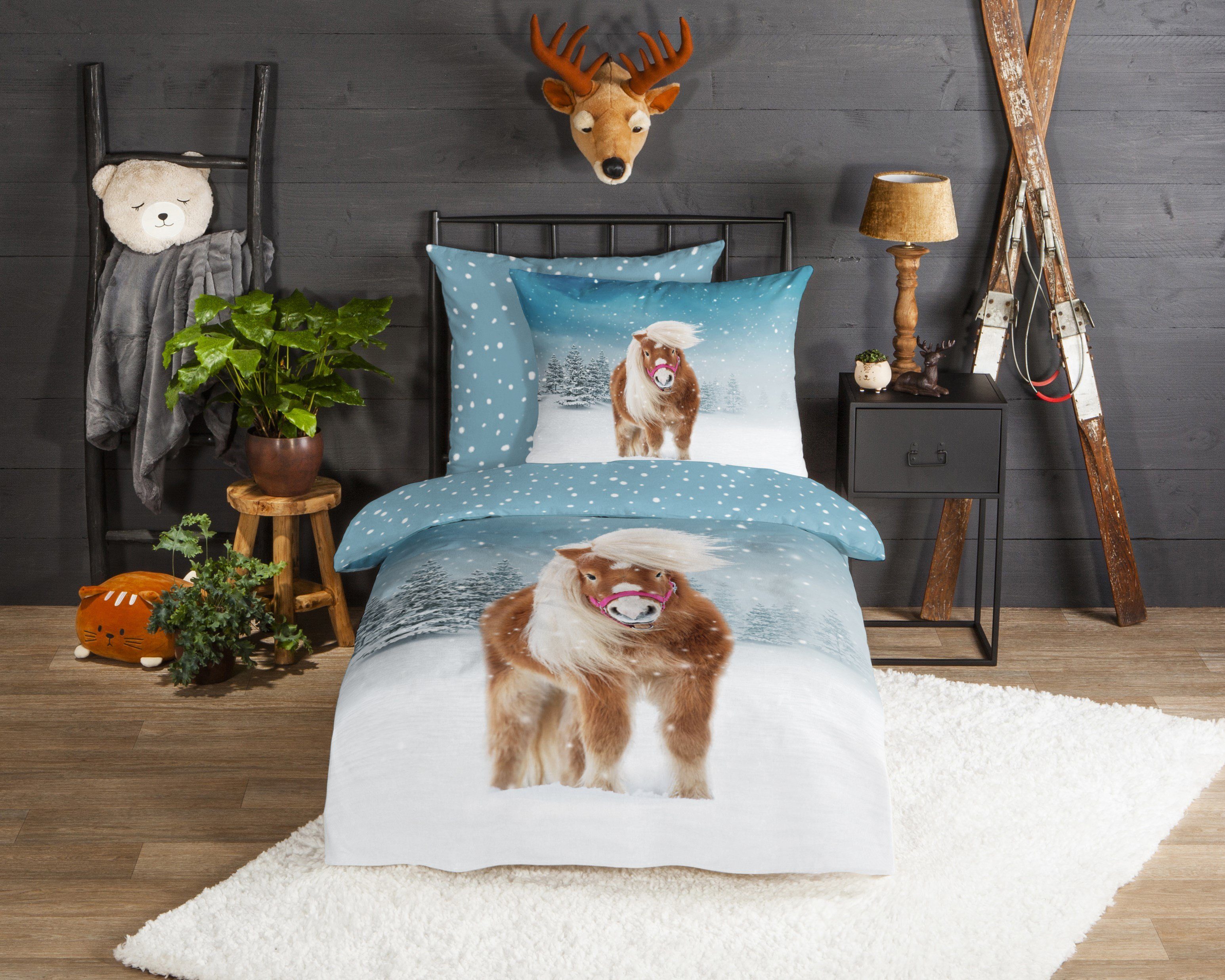 good morning Bettwäsche Biber Bettwäsche 135 X 200 cm + 1 x 80 X 80 cm Swee günstig online kaufen