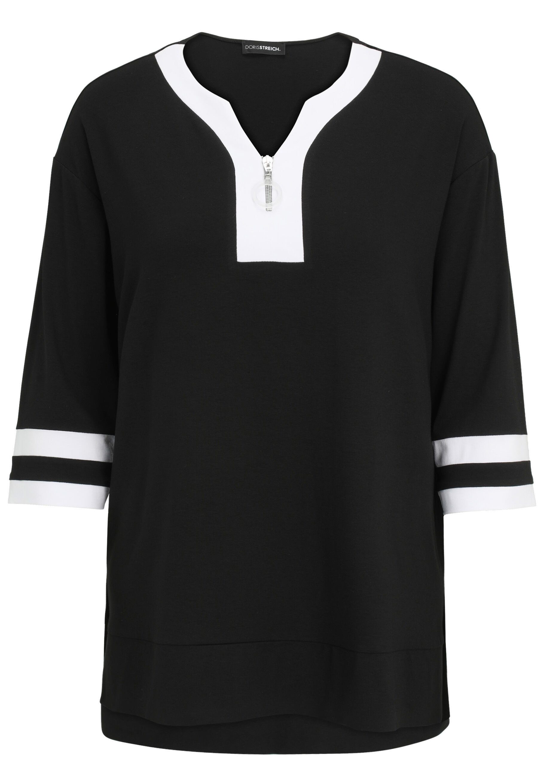 Doris Streich Longshirt (1-tlg) mit Kontrasteinsatz