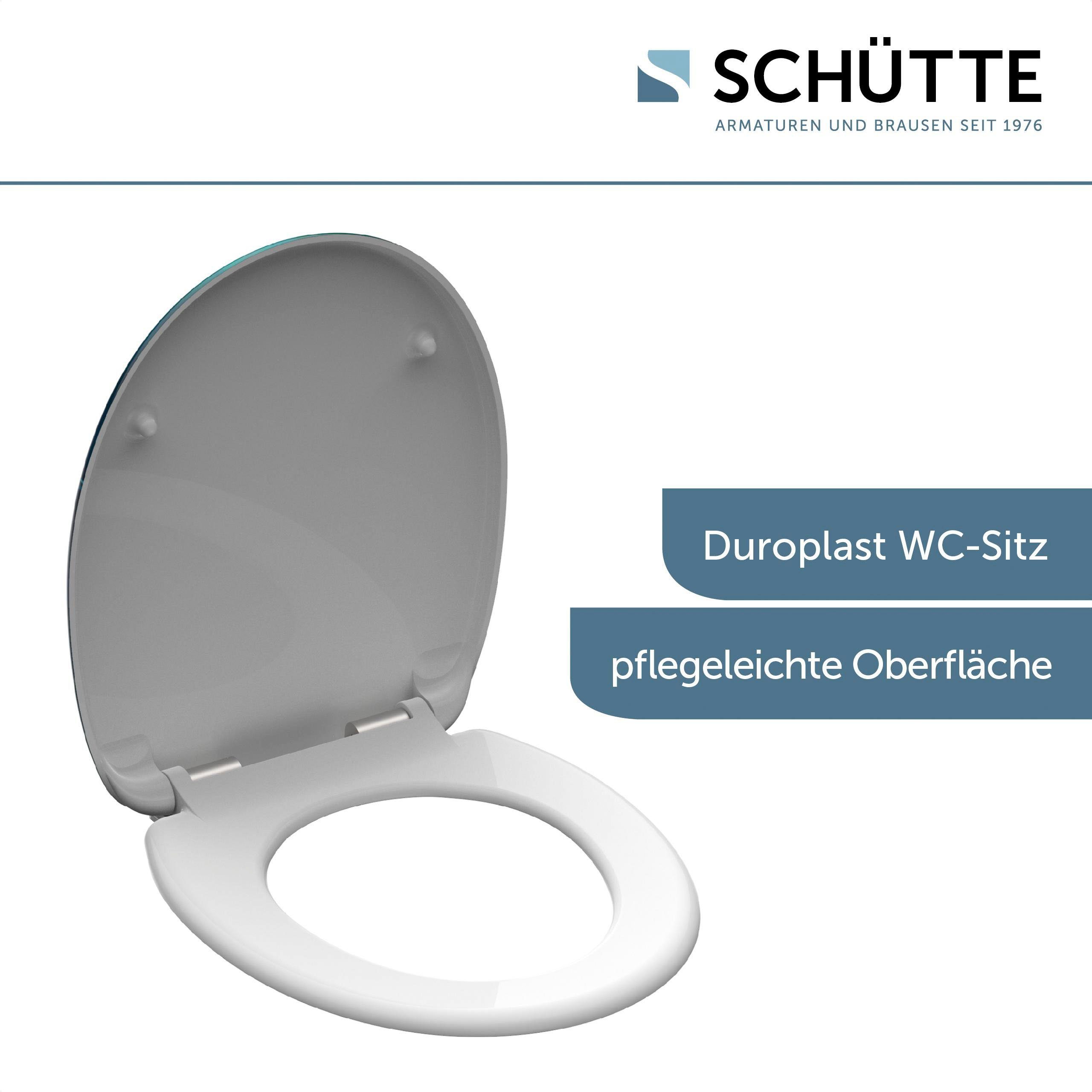 Schütte WC-Sitz Motiv, bruchsicher, kratzfest. Toilettendeckel, Absenkautomatik, Standardmaß