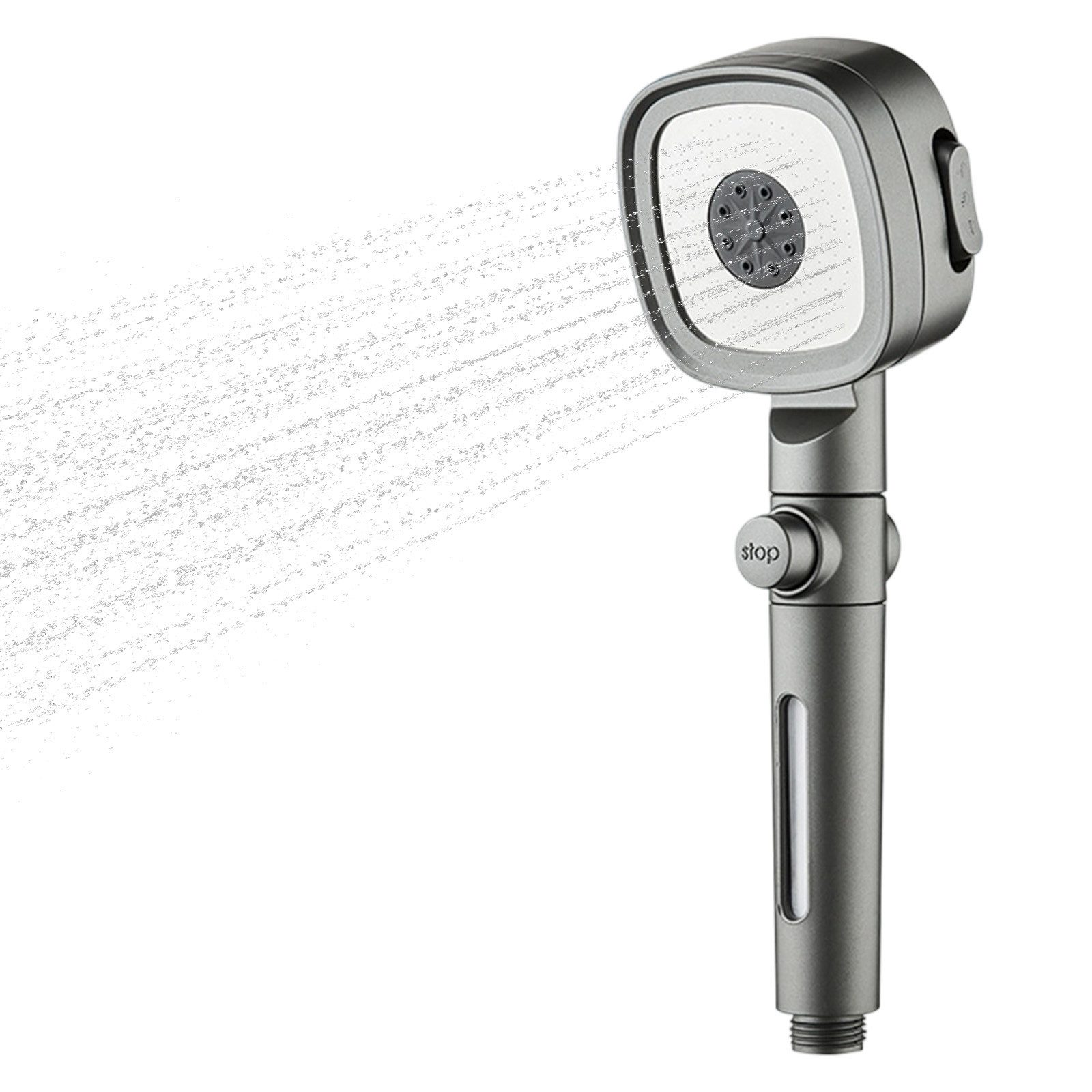 REDOM Handbrause Sparduschkopf wassersparend Hochdruck Regendusche, (moderner Duschbrause Aufsatz für Badezimmer, werkzeuglose Montage), 3 Strahlarten (Regen, Misch, Sprüh) mit One-Touch-Wasserstopp