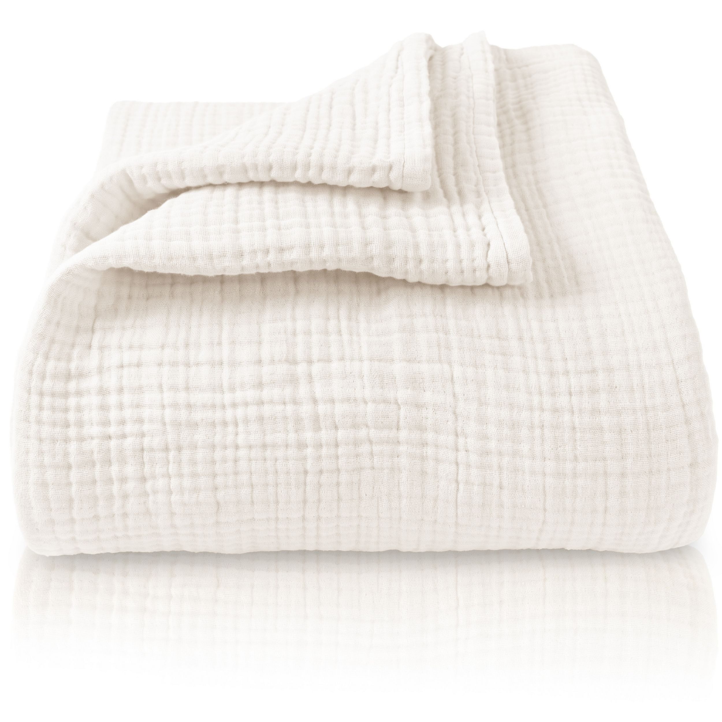 Laynenburg Tagesdecke Musselin aus 100% Baumwolle – Baumwolldecke, Kuscheldecke, Wohndecke als Sommerdecke, Bett-Überwurf, Couch-Überwurf, Sofa-Decke