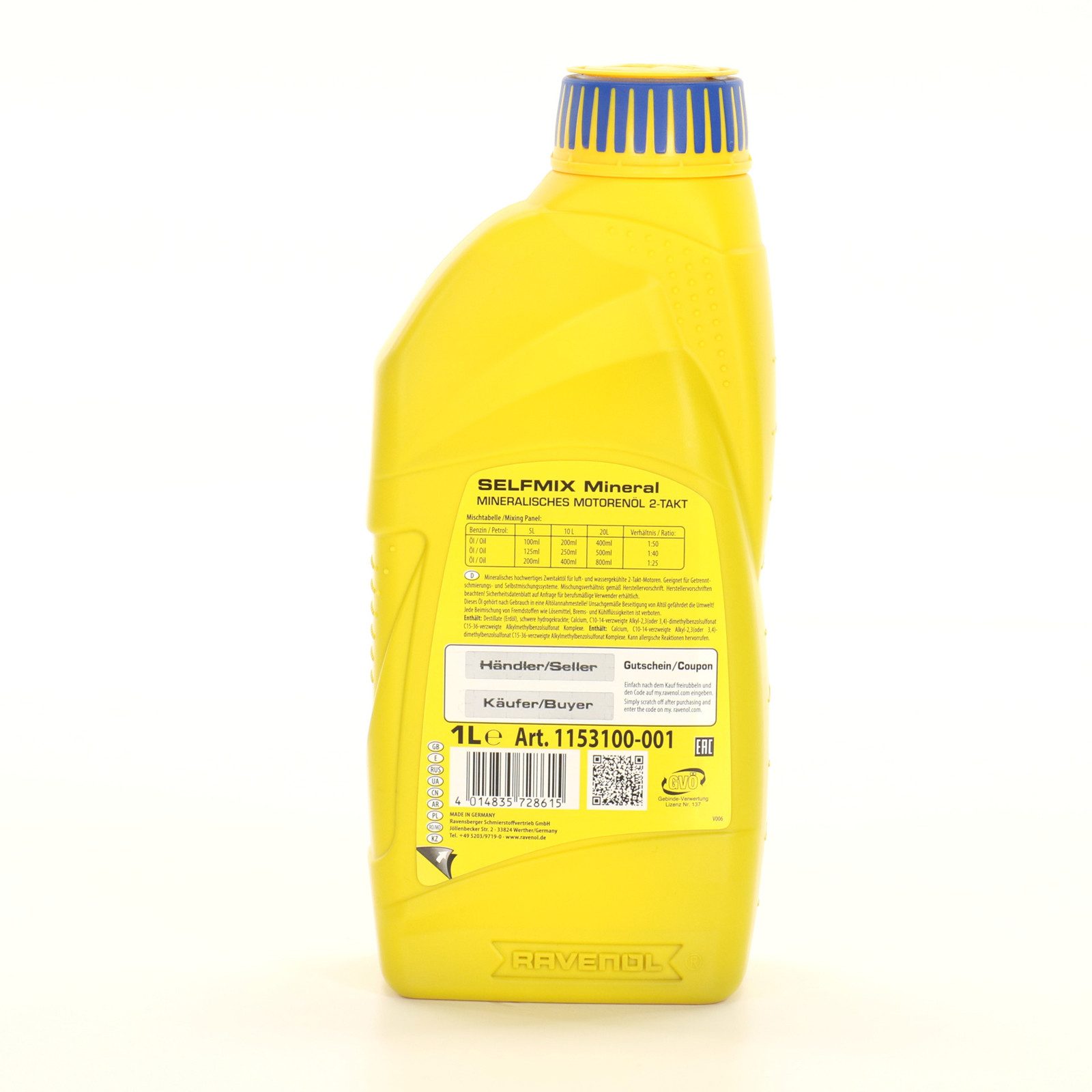 Ravenol Motoröl RAVENOL Zweitakt Motoröl Öl selbstmischend 1L 1 Liter