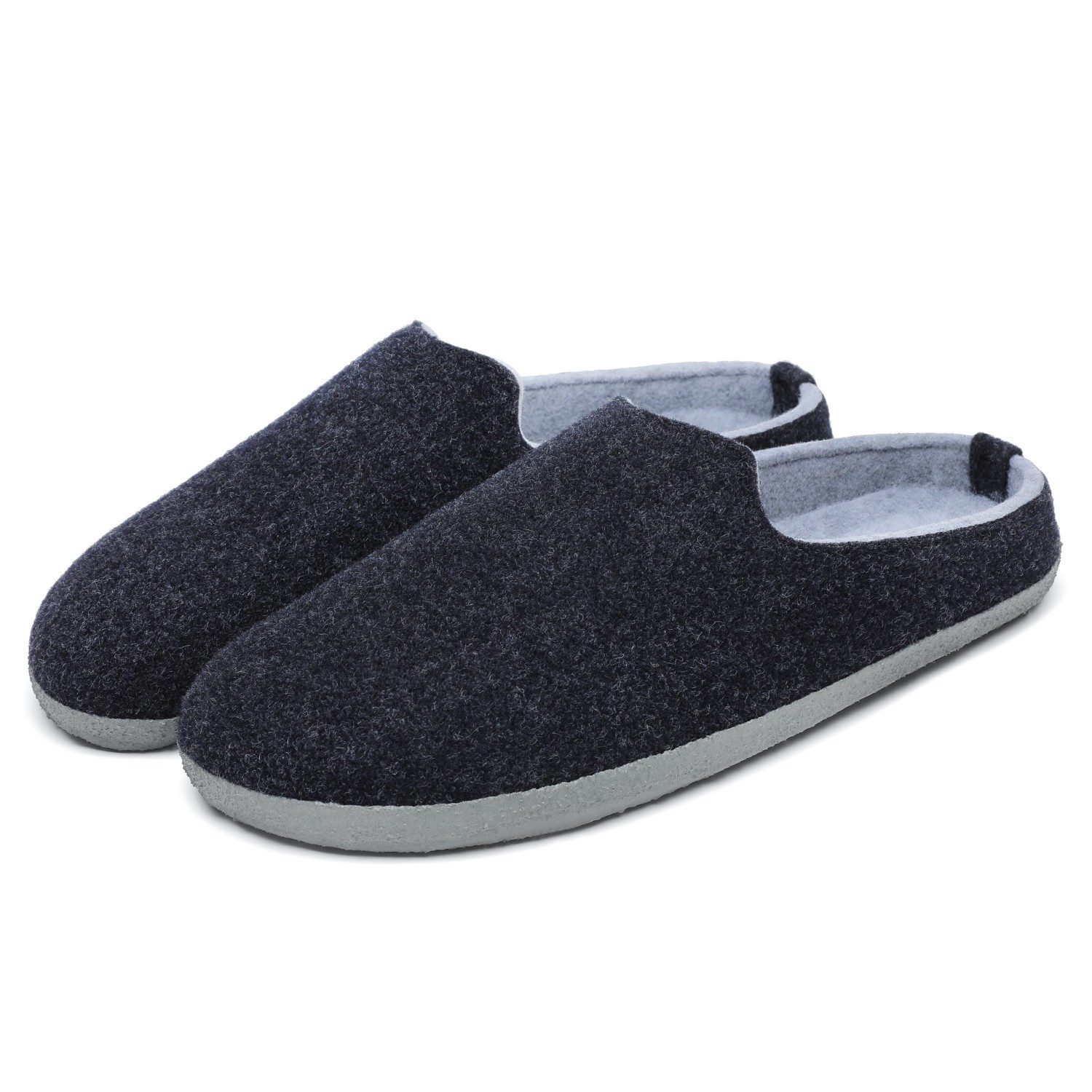 Home & Joy vegan & recycled Comfort Filz unisex Hausschuh (hohe Hüttenschuhe, Fußbett entnehmbar, weich & warm gefüttert, bequem) Pantoffeln Latschen Schlappen Slipper Pantoletten Winter rutschfest