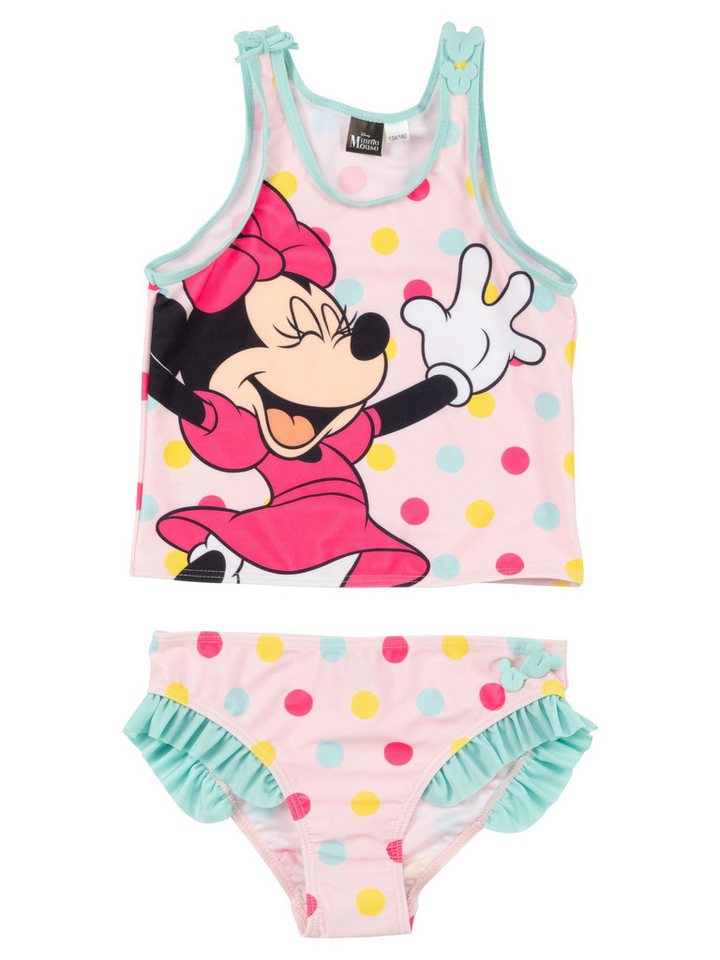 United Labels® Tankini Disney Minnie Mouse Tankini Badeanzug mit Rüschen Zweiteiler