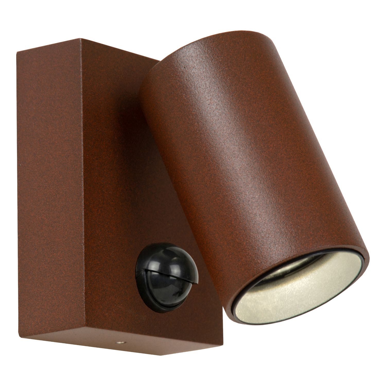Licht-Erlebnisse Deckenstrahler CIDE, LED fest integriert, LED Aluminium mit Bewegungsmelder IP65 verstellbar Rostbraun 660 lm