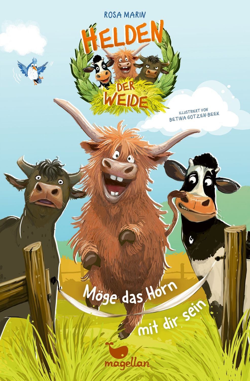 Kinderbuch Helden der Weide - Möge das Horn mit dir sein Tierisch witziges Kinder Rosa Marin