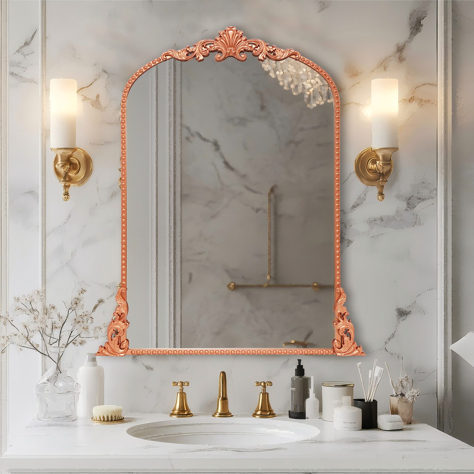 G-LEAF Wandspiegel Bogen-Wandspiegel, antiker Spiegel im günstig online kaufen