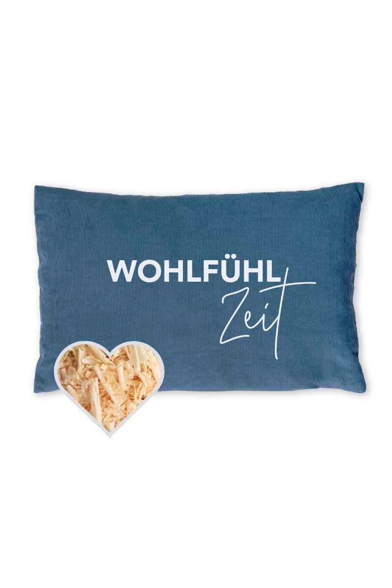 herbalind Zirbenkissen Zirbenkissen Cord - WOHLFÜHLZEIT - mint, jeans