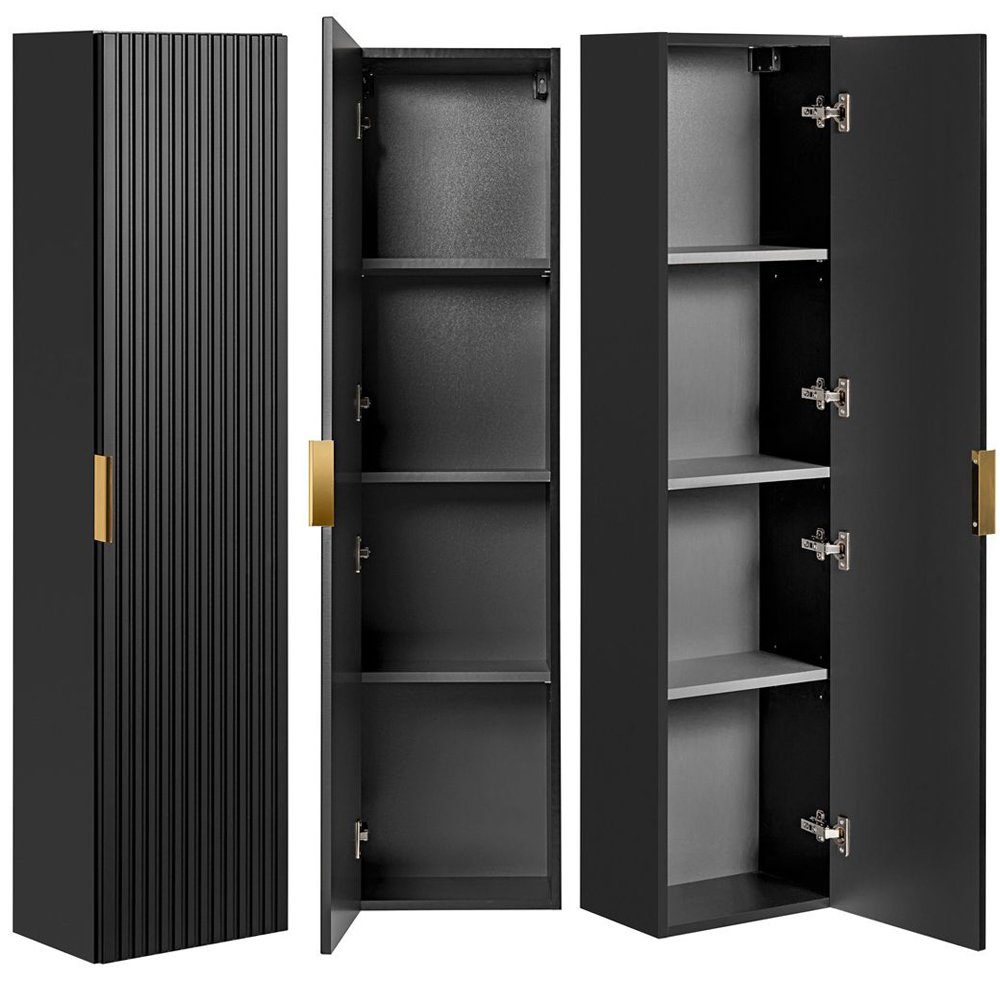 Lomadox Hochschrank ADELAIDE-56-BLACK Badmöbel 1-türig in günstig online kaufen