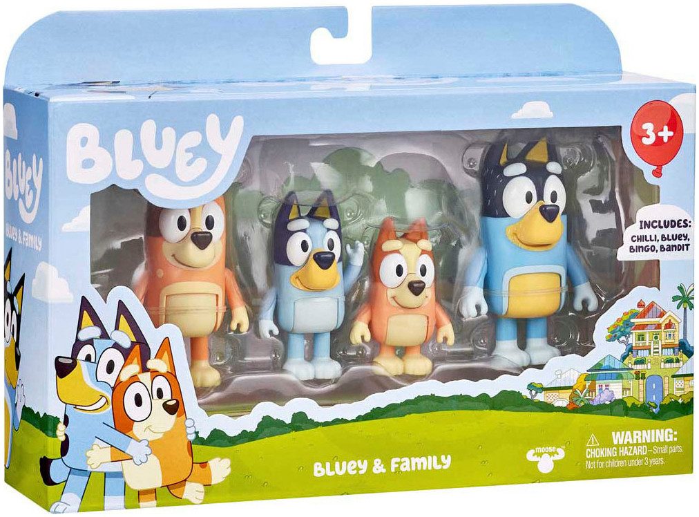 Moose Spielfigur Bluey & Familie 4er Pack