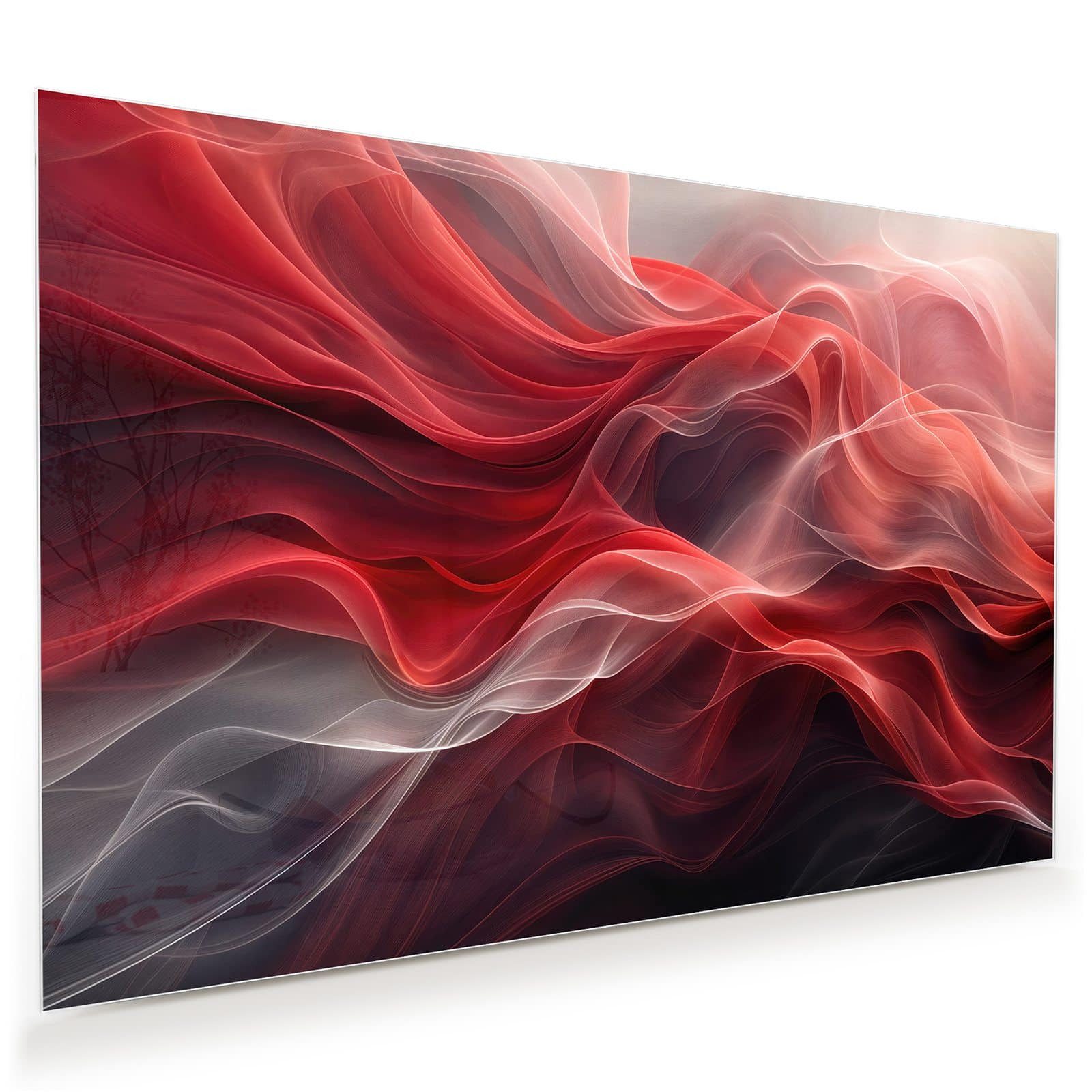 Primedeco Glasbild Wandbild Abstrakte Wellen mit Aufhängung, Abstrakte Kunst (21 verschiedene Größen, 1 St), Elegante Aufhängung