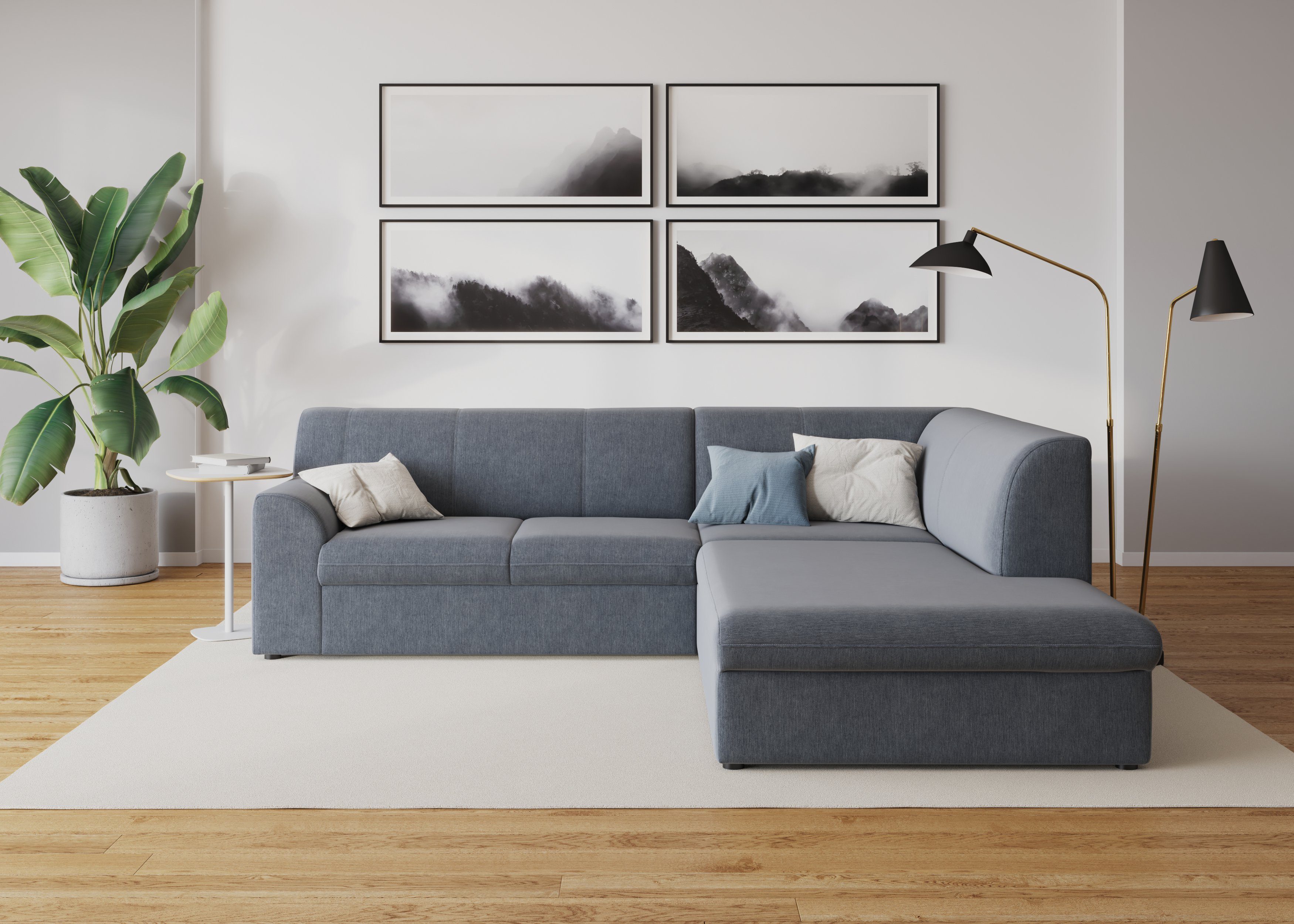 DOMO collection Ecksofa "Topper zeitlos elegant, kompakte Stellmaße, OTTOs günstig online kaufen