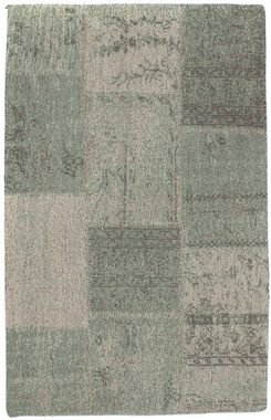 Wollteppich Vintage Teppich handgetuftet mehrfarbig, morgenland, rechteckig, Höhe: 7 mm, Vintage Design