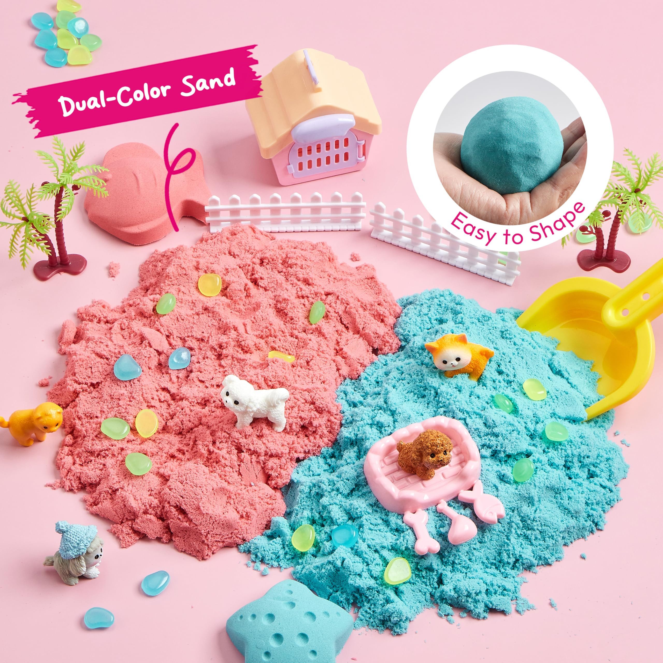 Klever Kits Sandform-Set Klever Kits Magic Sand Set Spielsand Baustelle Kinder Koffer Spielsand – Bild 2 von 5