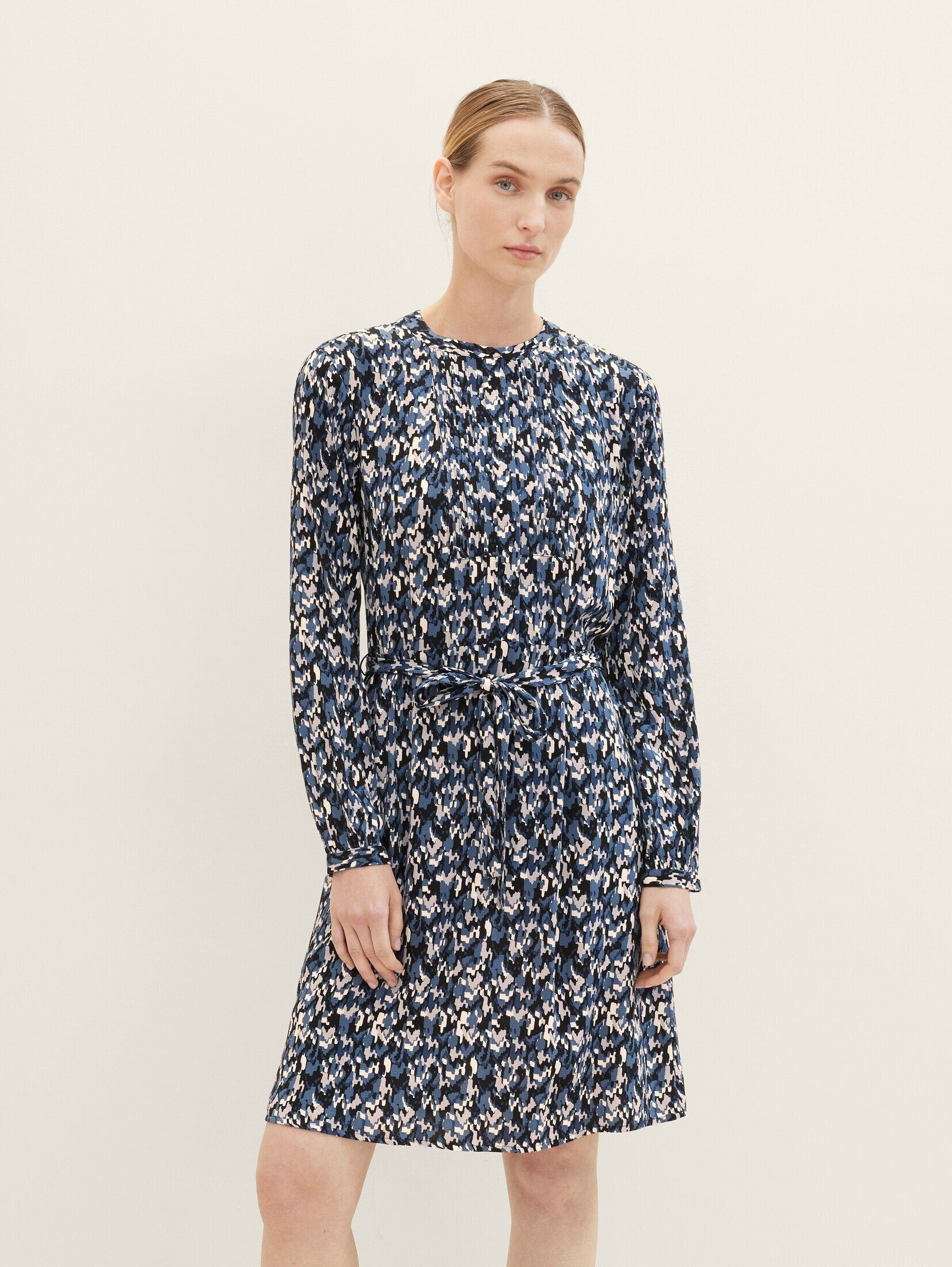 TOM TAILOR Jerseykleid Kleid mit Struktur black small texture design | Jerseykleider
