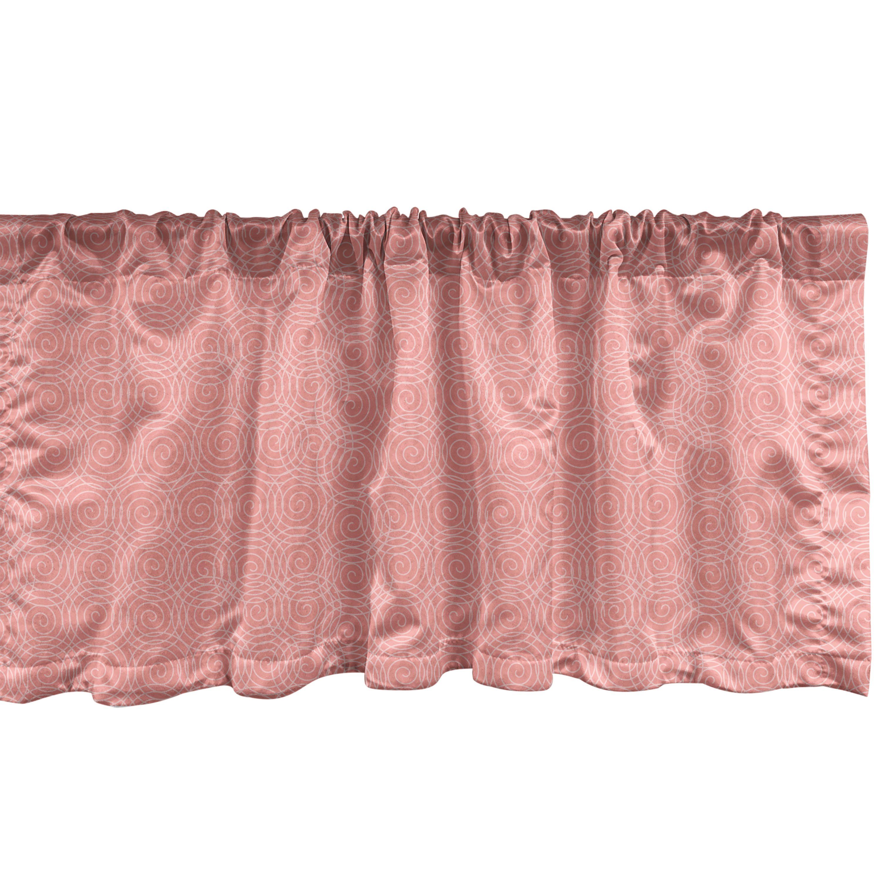 Scheibengardine Vorhang Volant für Basic-Strudel Abstrakt Microfaser, oder Küche Spiralen Abakuhaus, Stangentasche, Schlafzimmer Dekor mit