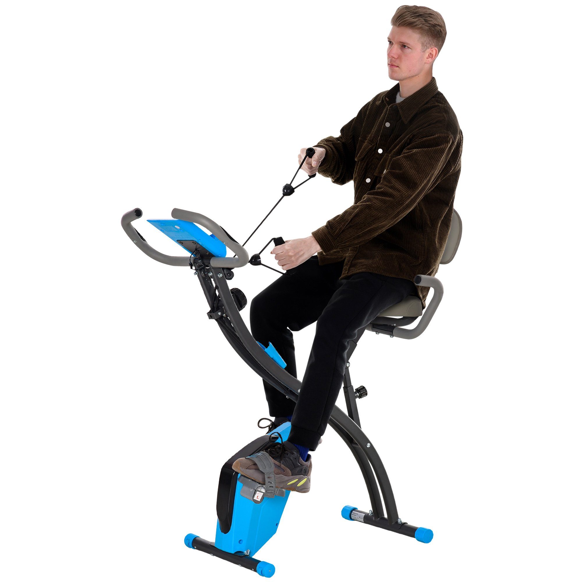 HOMCOM Heimtrainer Fahrradtrainer mit LCD Display