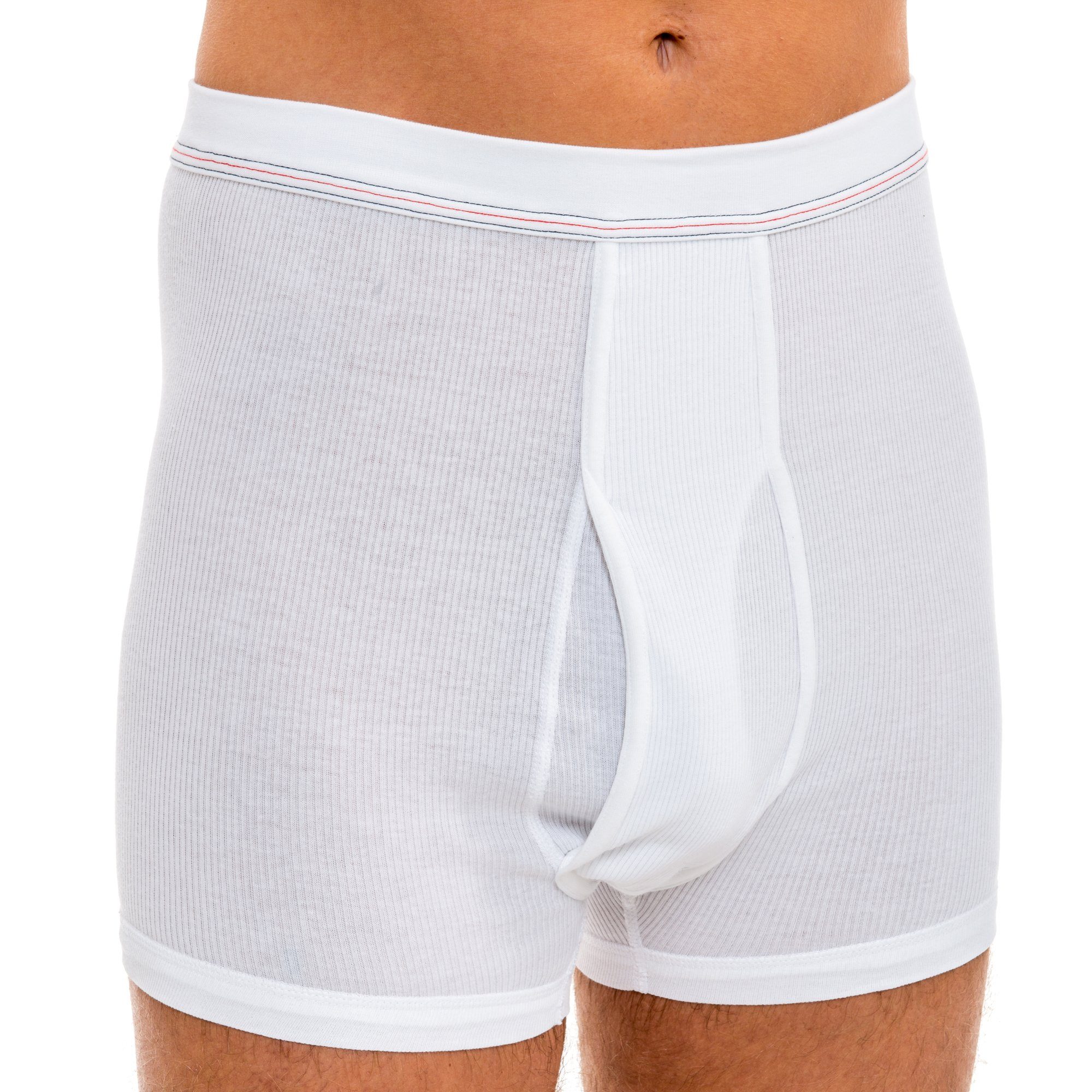 HERMKO Boxershorts 3942 Herren Pagen Schlüpfer Doppelripp mit Eingriff sehr hoher Leib